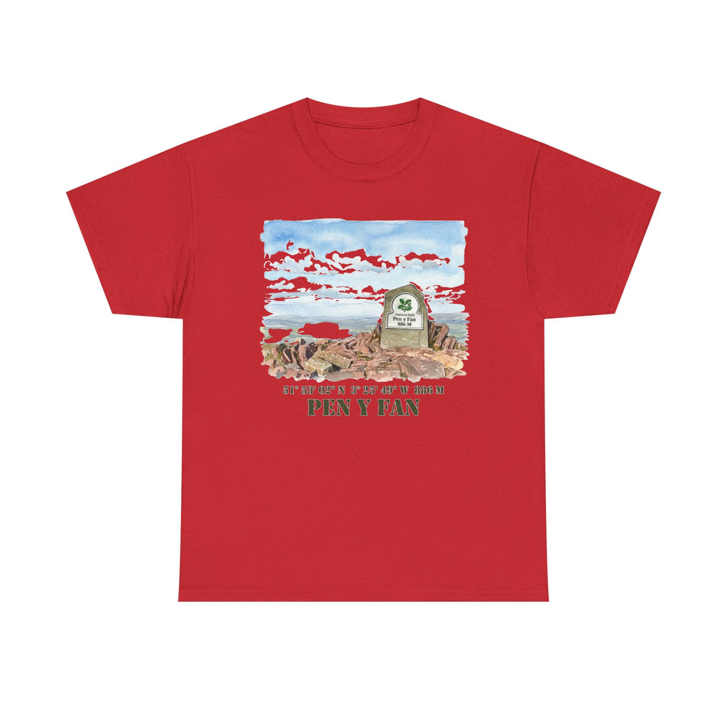 Pen y Fan Landscape T‑Shirt — Wales Mountain Hiking Souvenir Tee