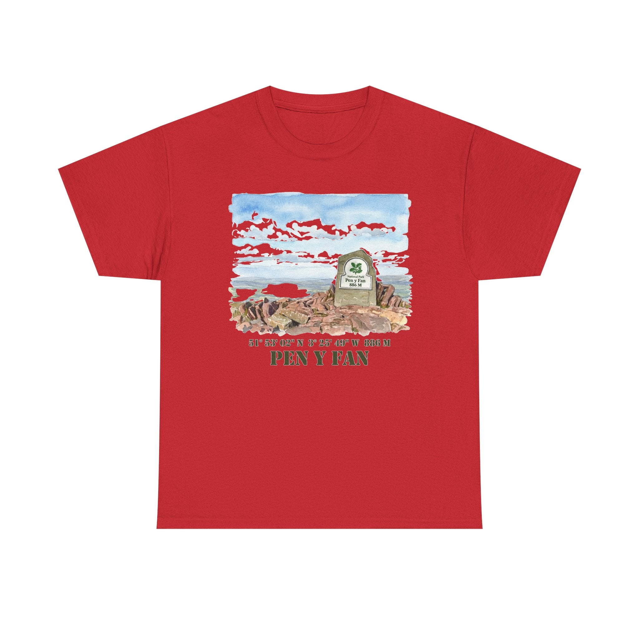 Pen y Fan Landscape T‑Shirt — Wales Mountain Hiking Souvenir Tee