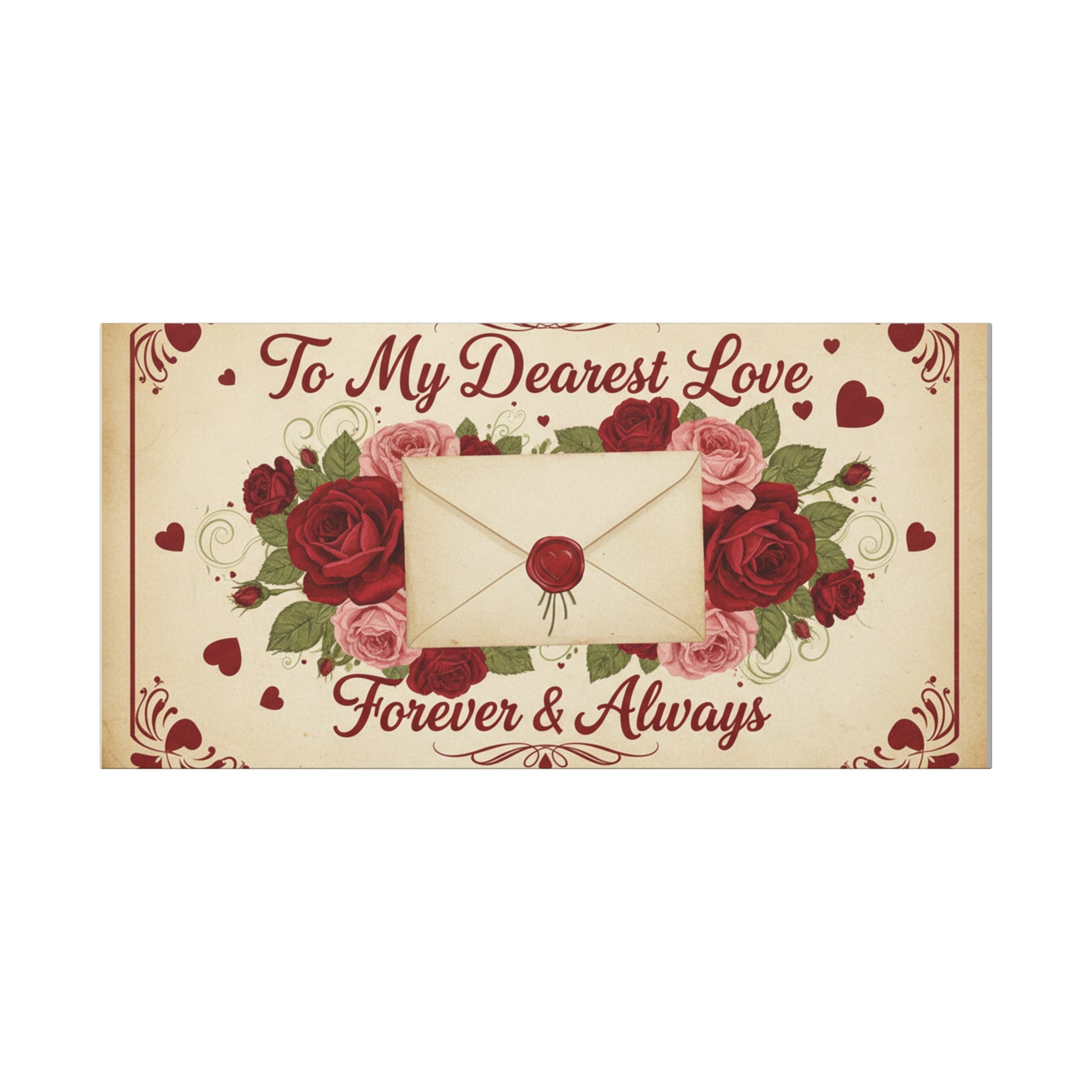 Romantic Wall Art Canvas – "To My Dearest Love, Forever & Always"