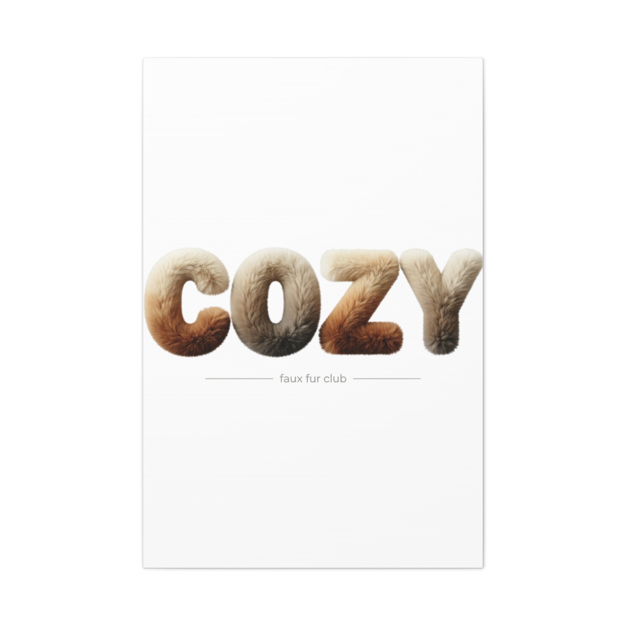 Cozy Faux-Fur Texture Canvas | Stretched Matte Wall Art