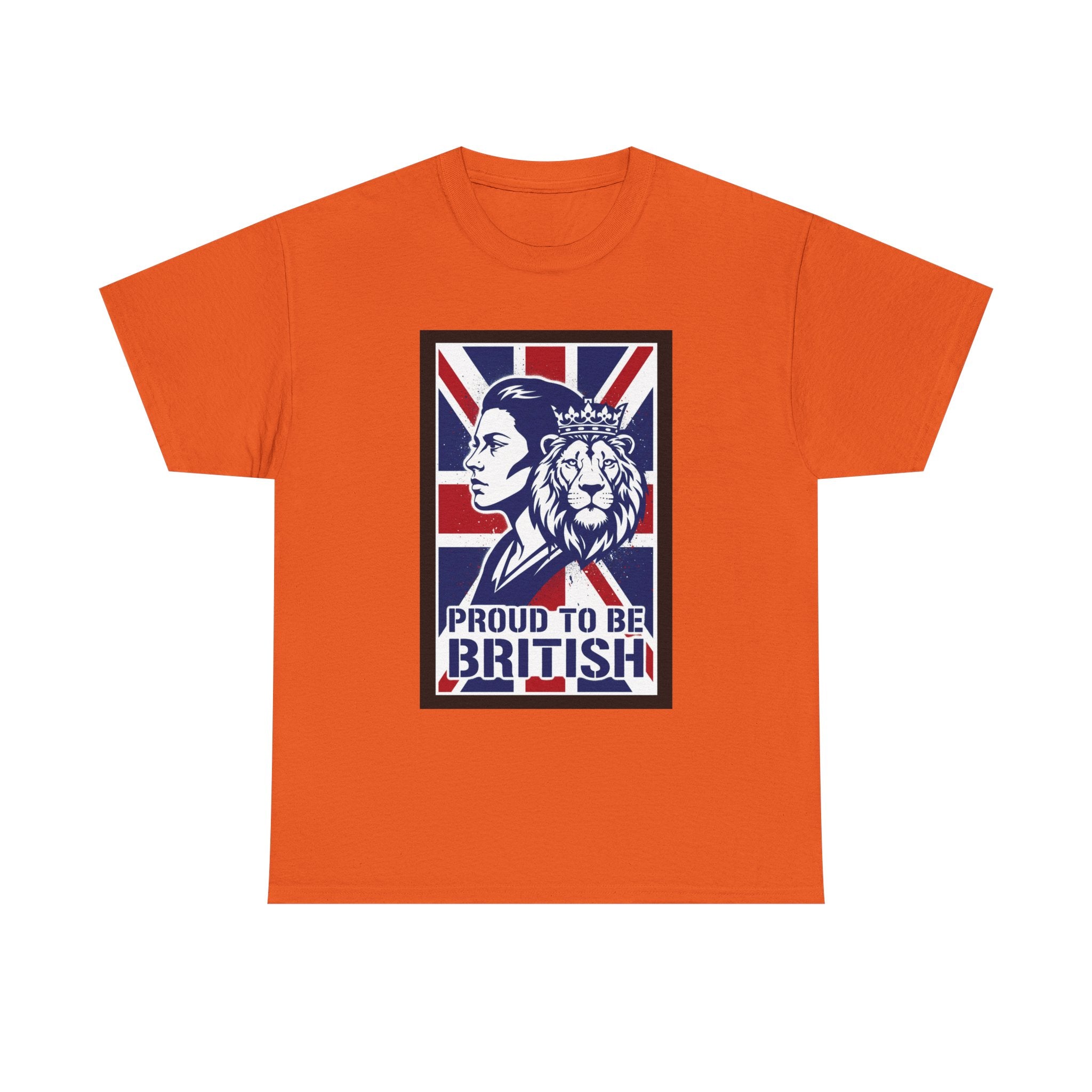 Proud to Be British T-Shirt – Union Jack Lion Graphic Tee