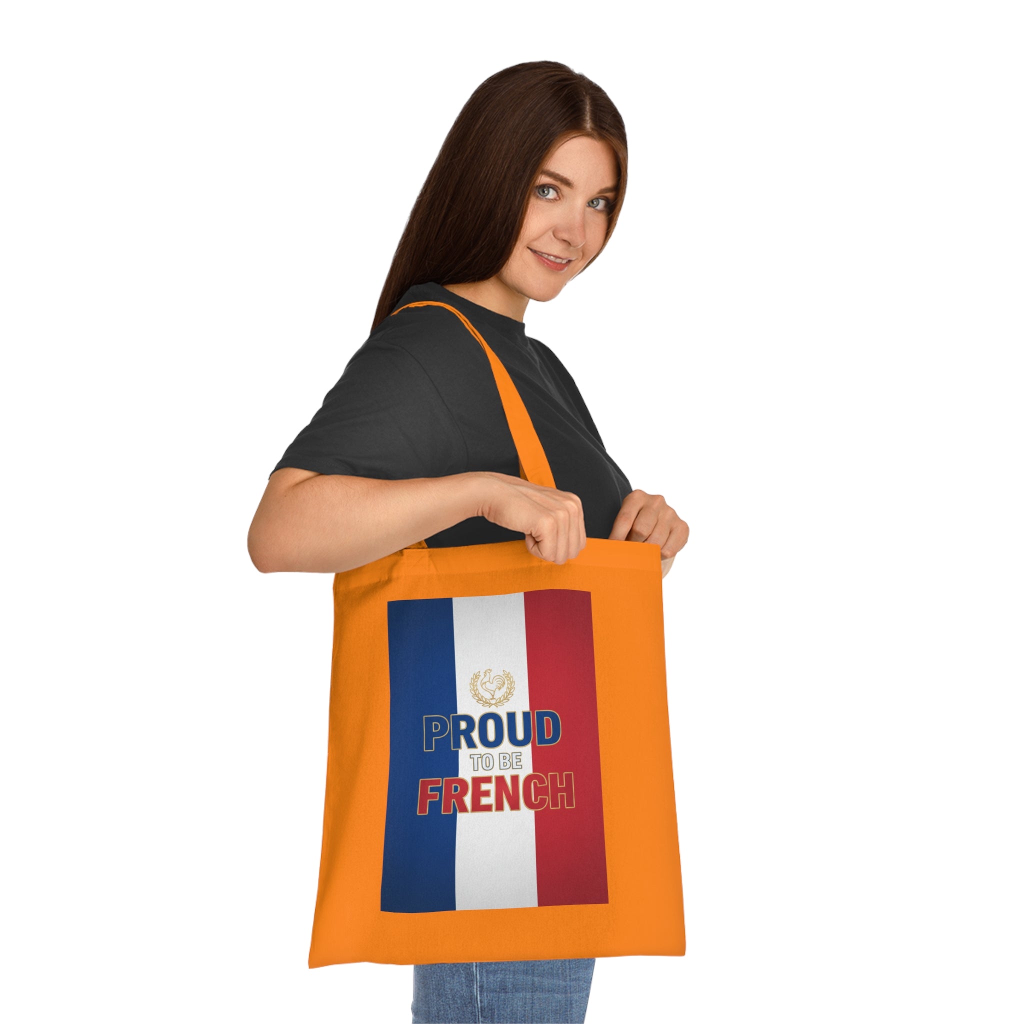 Proud to Be French Cotton Tote — Tricolor Flag Grocery & Market Bag