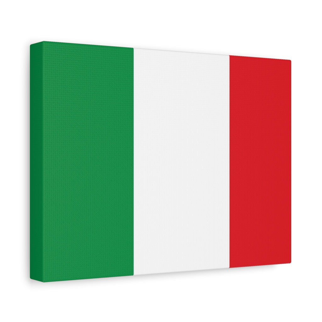 Italian Flag Canvas Print — Matte Stretched Wall Art