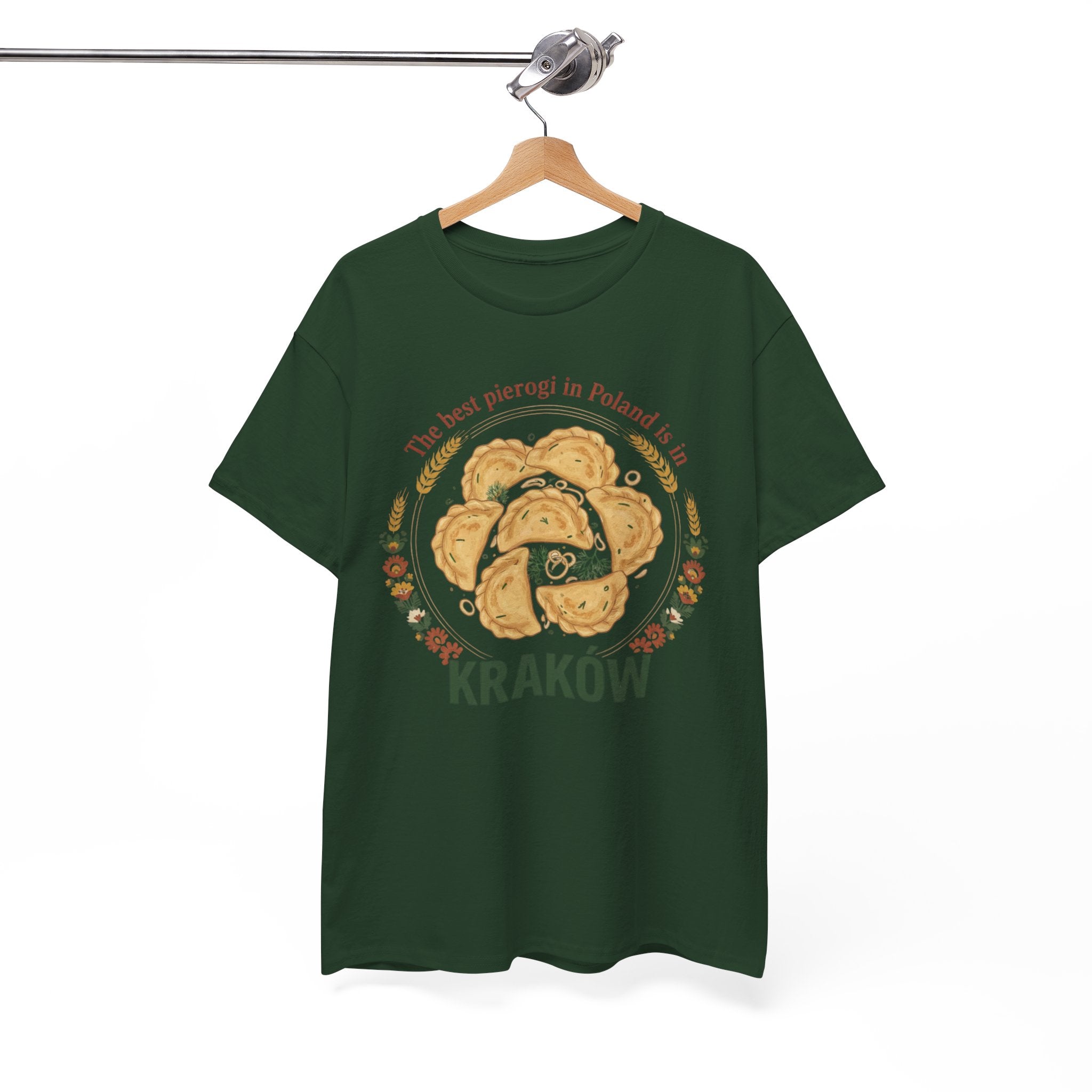 Kraków Pierogi Graphic Tee — "The best pierogi in Poland is in KRAKÓW" T-Shirt