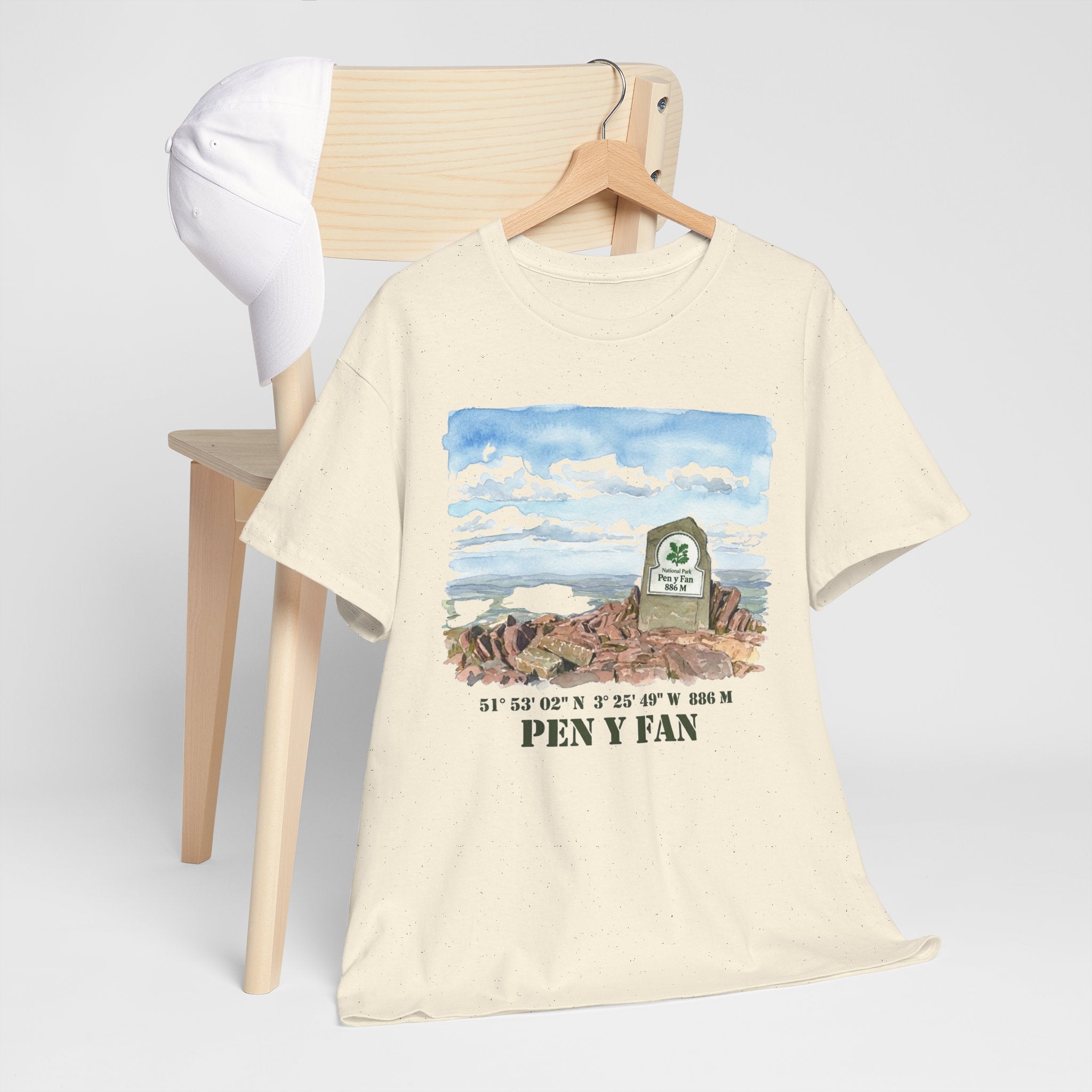 Pen y Fan Landscape T‑Shirt — Wales Mountain Hiking Souvenir Tee
