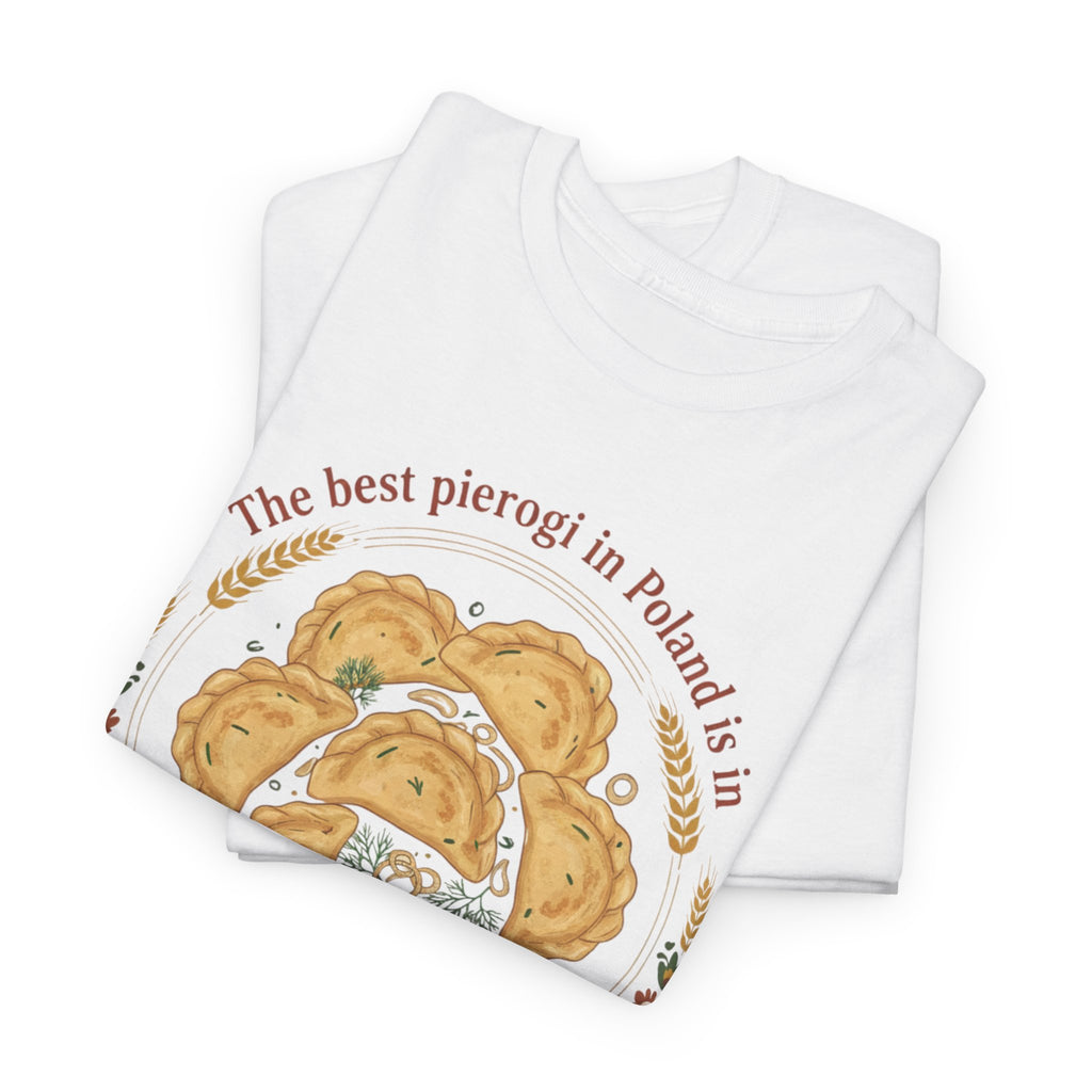 Kraków Pierogi Graphic Tee — "The best pierogi in Poland is in KRAKÓW" T-Shirt