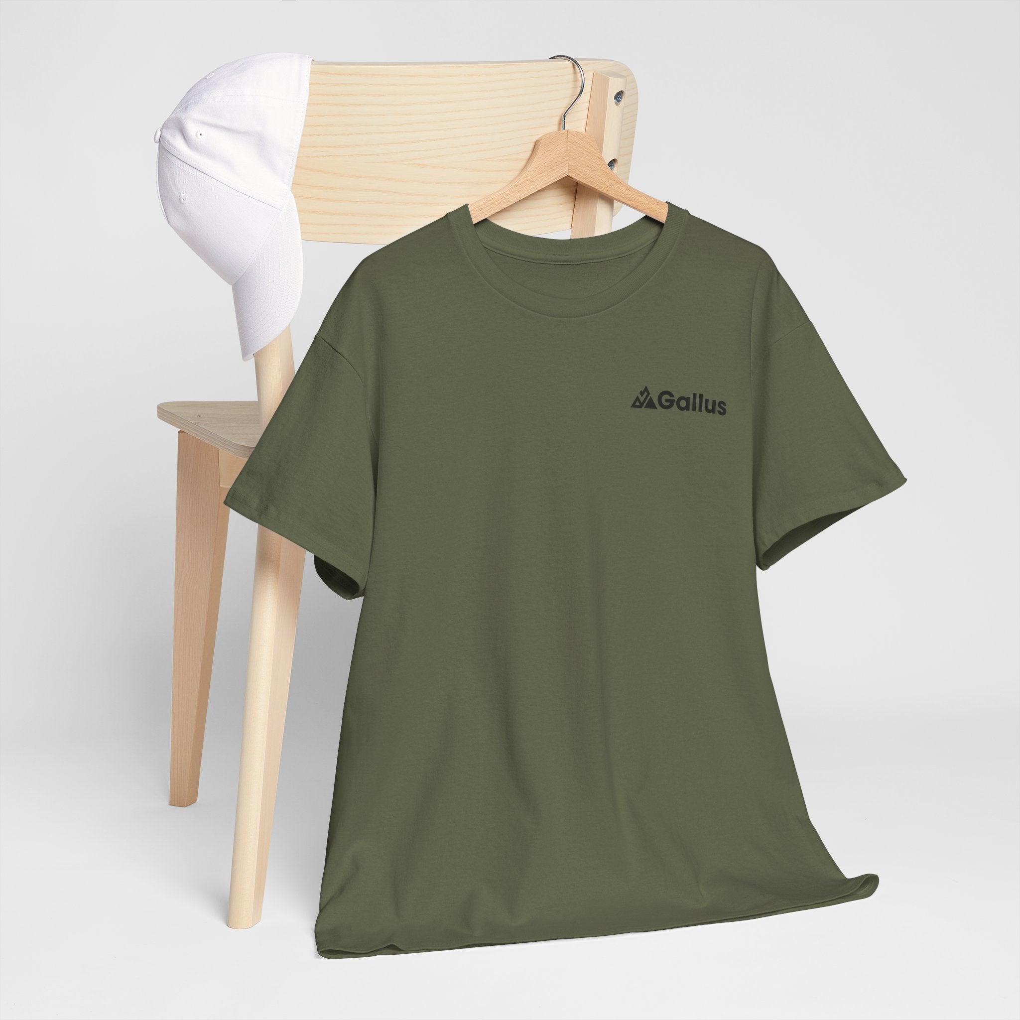 Mountain Sunset Graphic Tee — Vintage Nature Poster Back Print