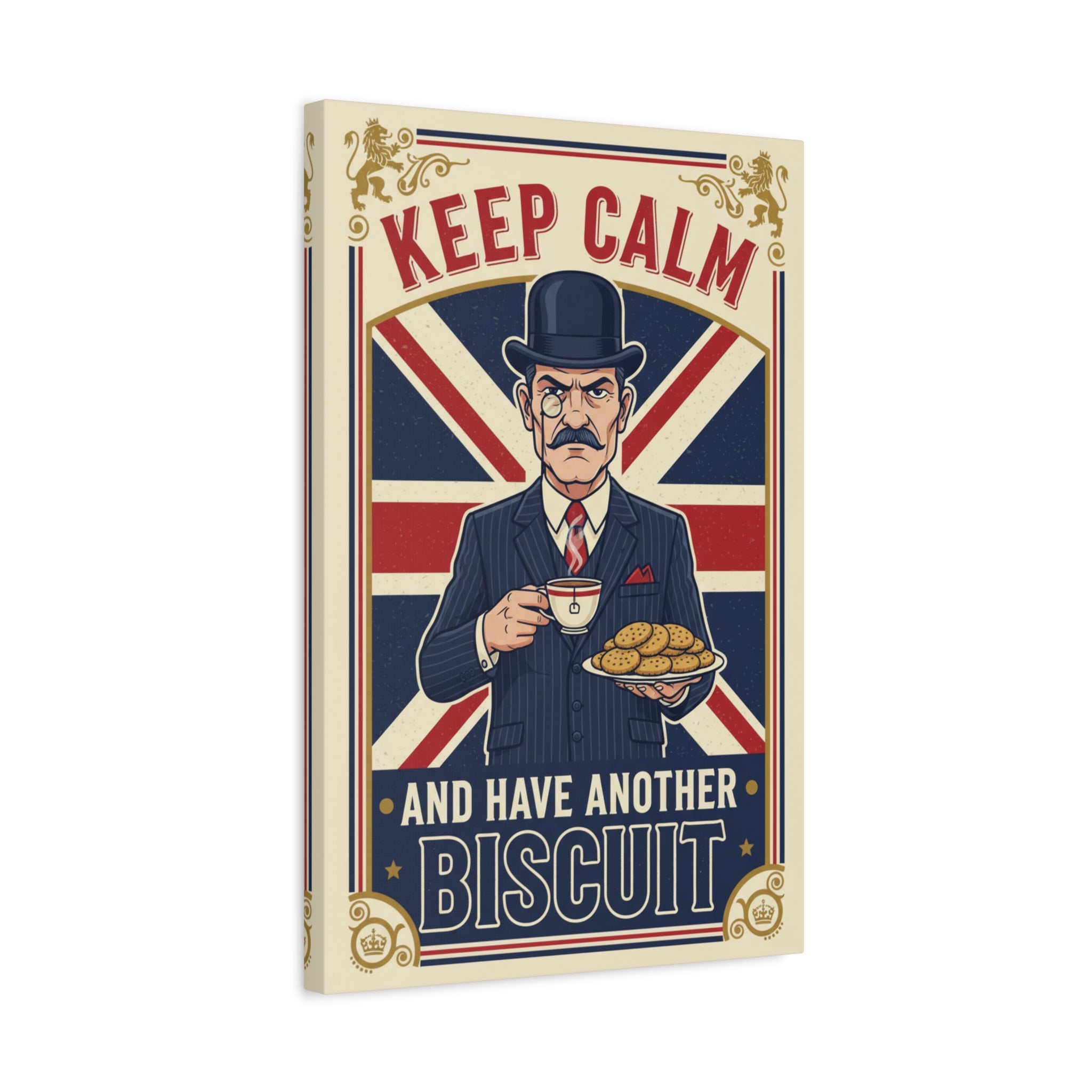 Keep Calm and Have Another Biscuit Canvas Wall Art