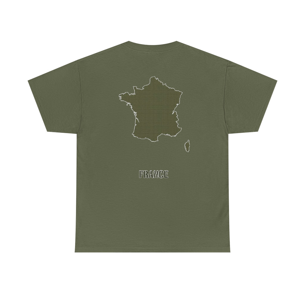 France Map T‑Shirt — Minimal Grunge Outline Tee