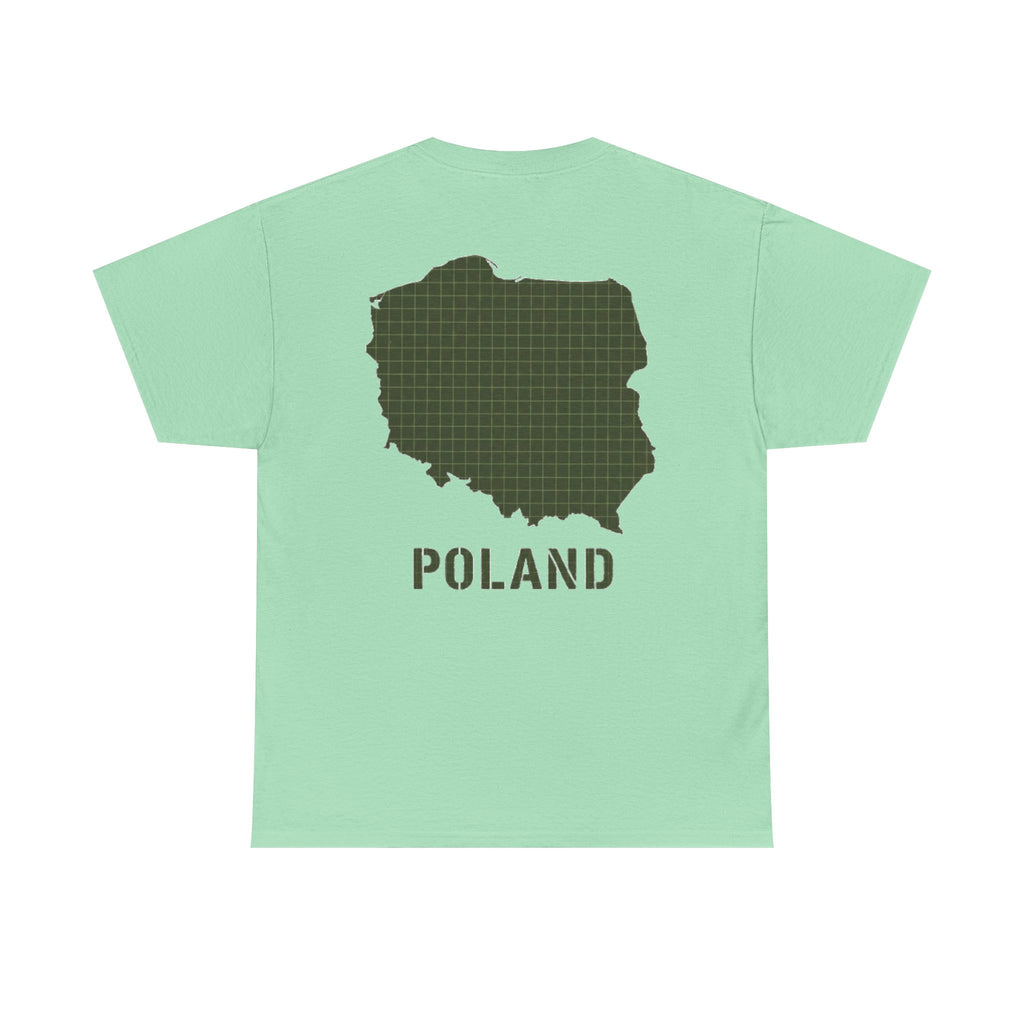 Poland Map Tee — Military Grid Map Graphic T-Shirt