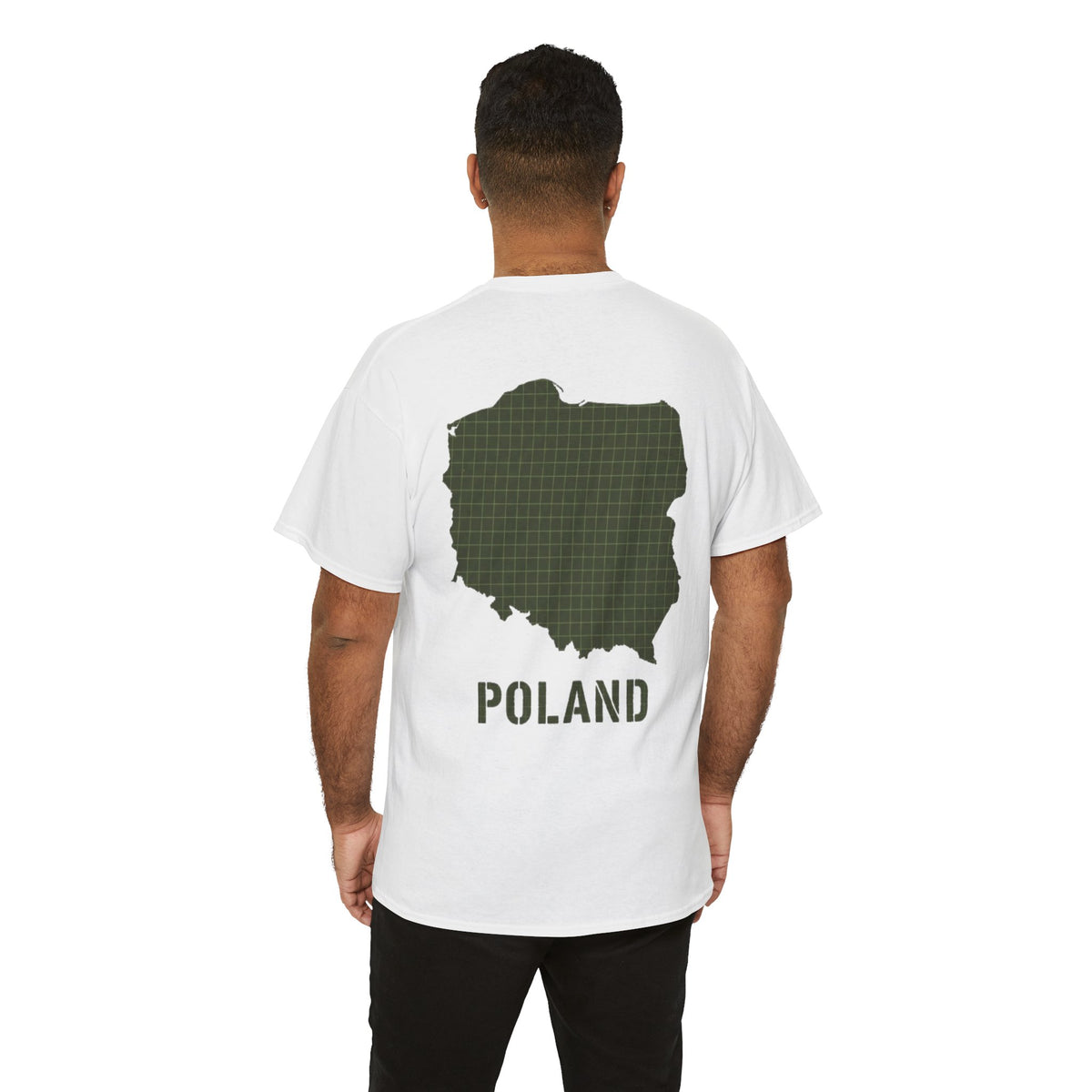 Poland map vintage grid Polish heritage T-shirt