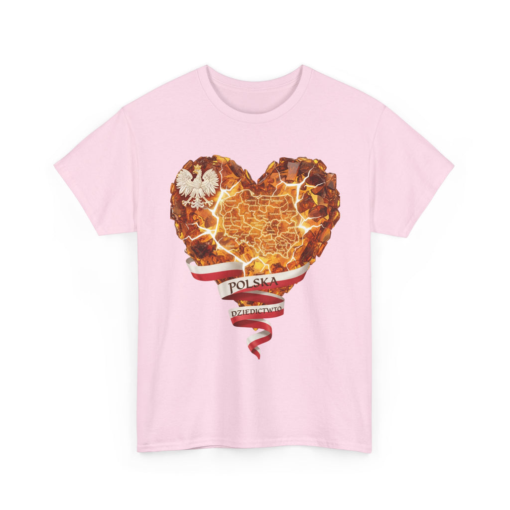 Polish Pride Heart Flame Tee | Polska Heritage T-Shirt