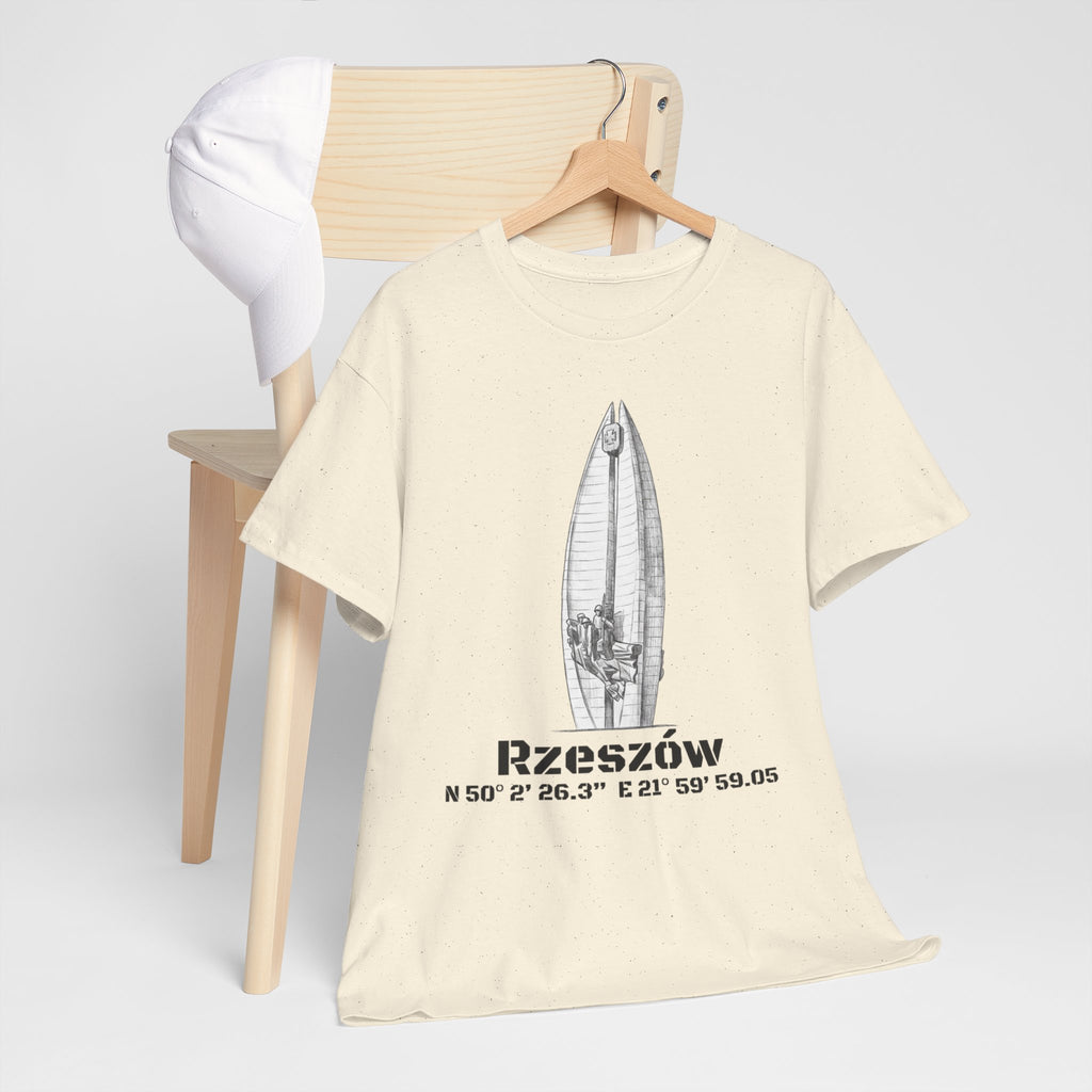 Rzeszów Coordinates T‑Shirt — City Landmark  Sketch Tee
