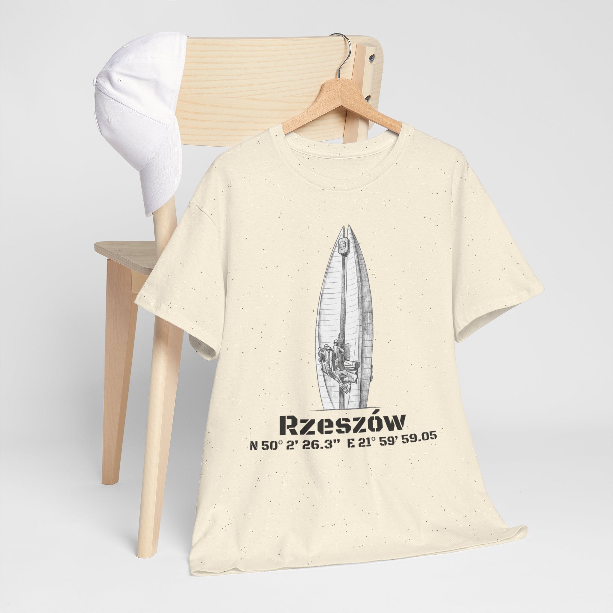 Rzeszów Coordinates T‑Shirt — City Landmark  Sketch Tee