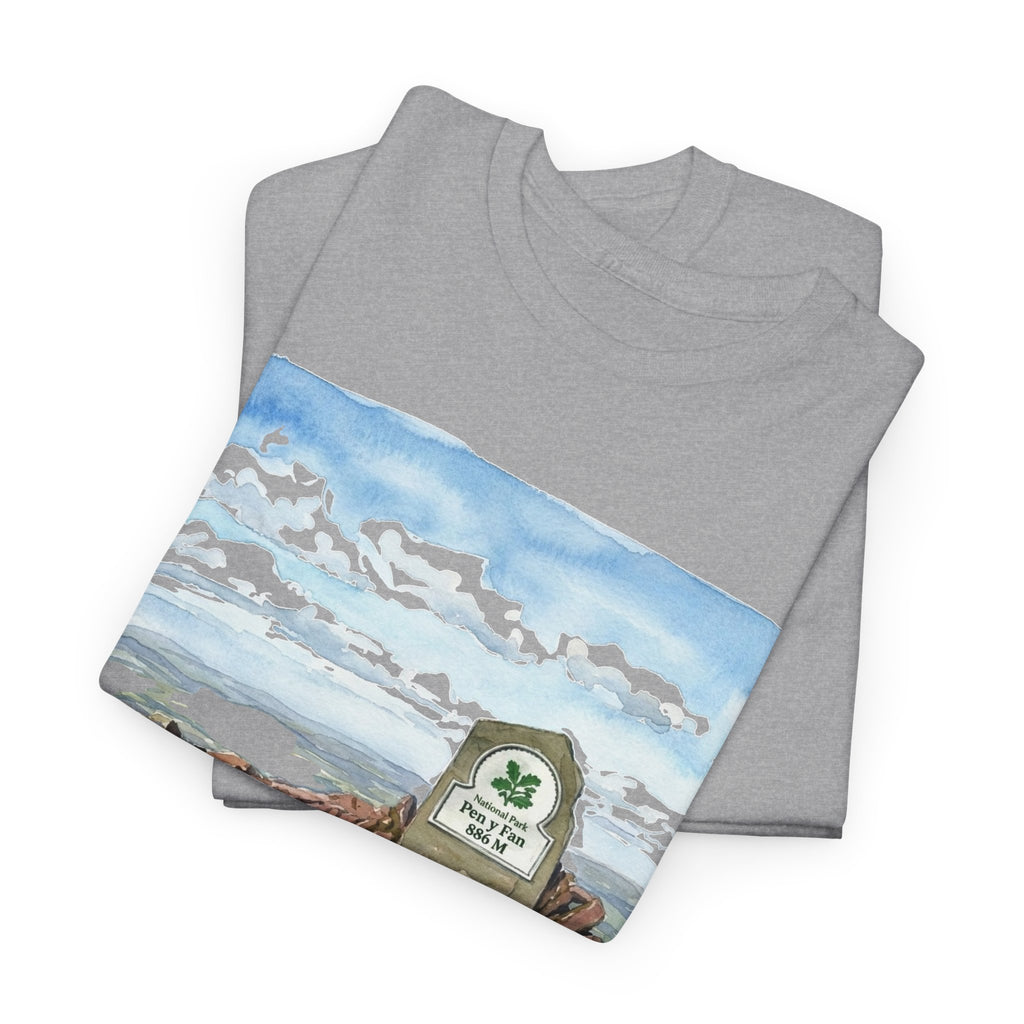 Pen y Fan Landscape T‑Shirt — Wales Mountain Hiking Souvenir Tee