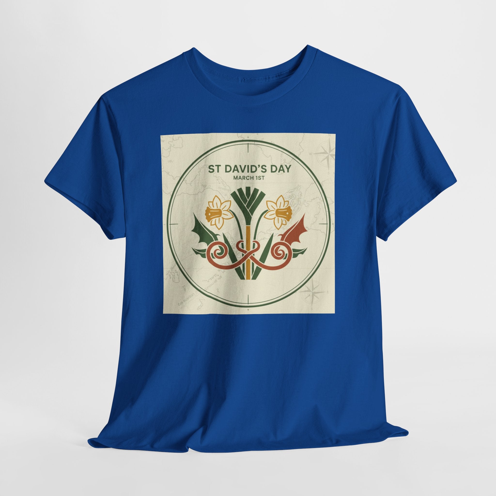 St. David's Day Floral Tee — Welsh Daffodil & Leek Celebration Shirt