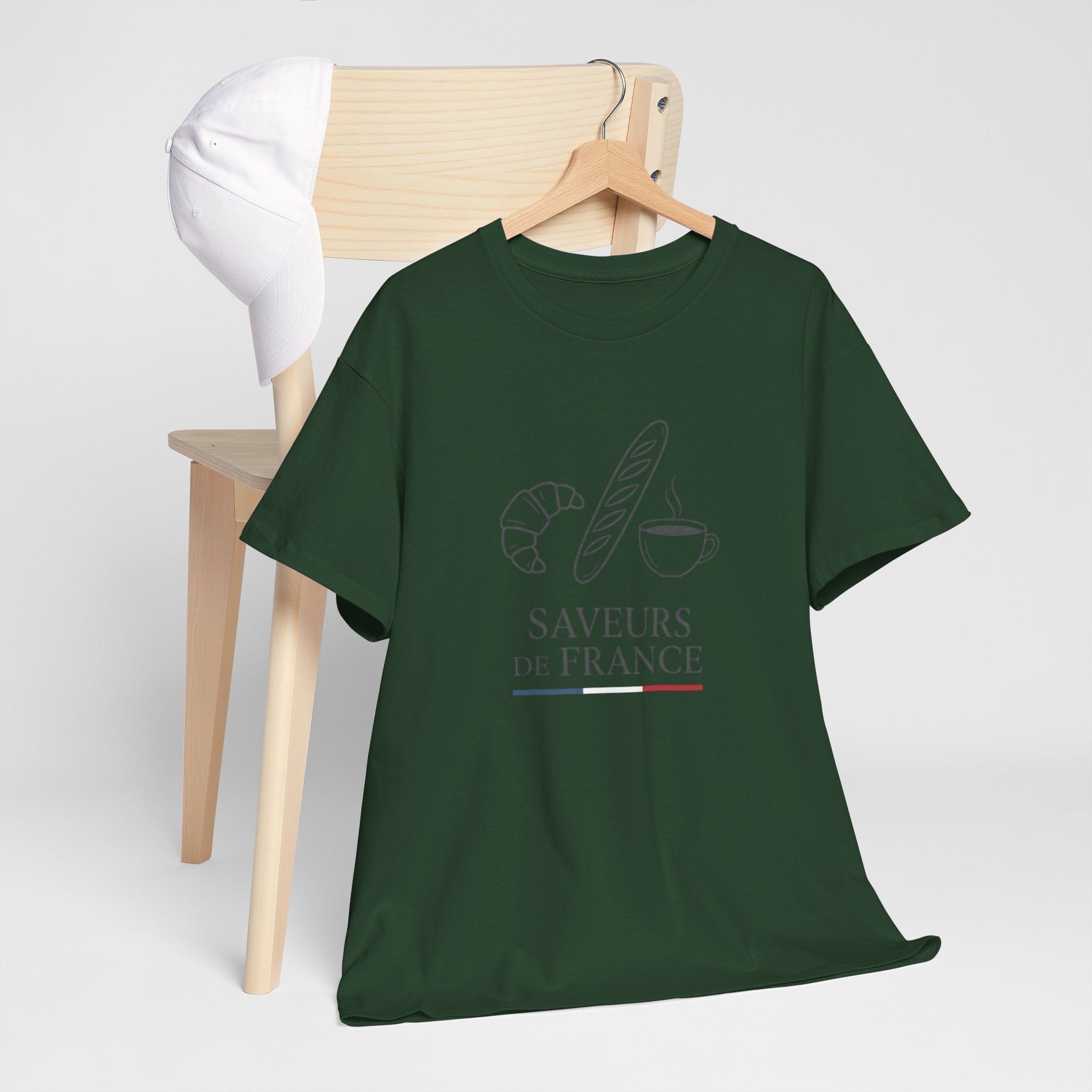 Saveurs de France T-Shirt — French Bakery Croissant & Baguette Tee
