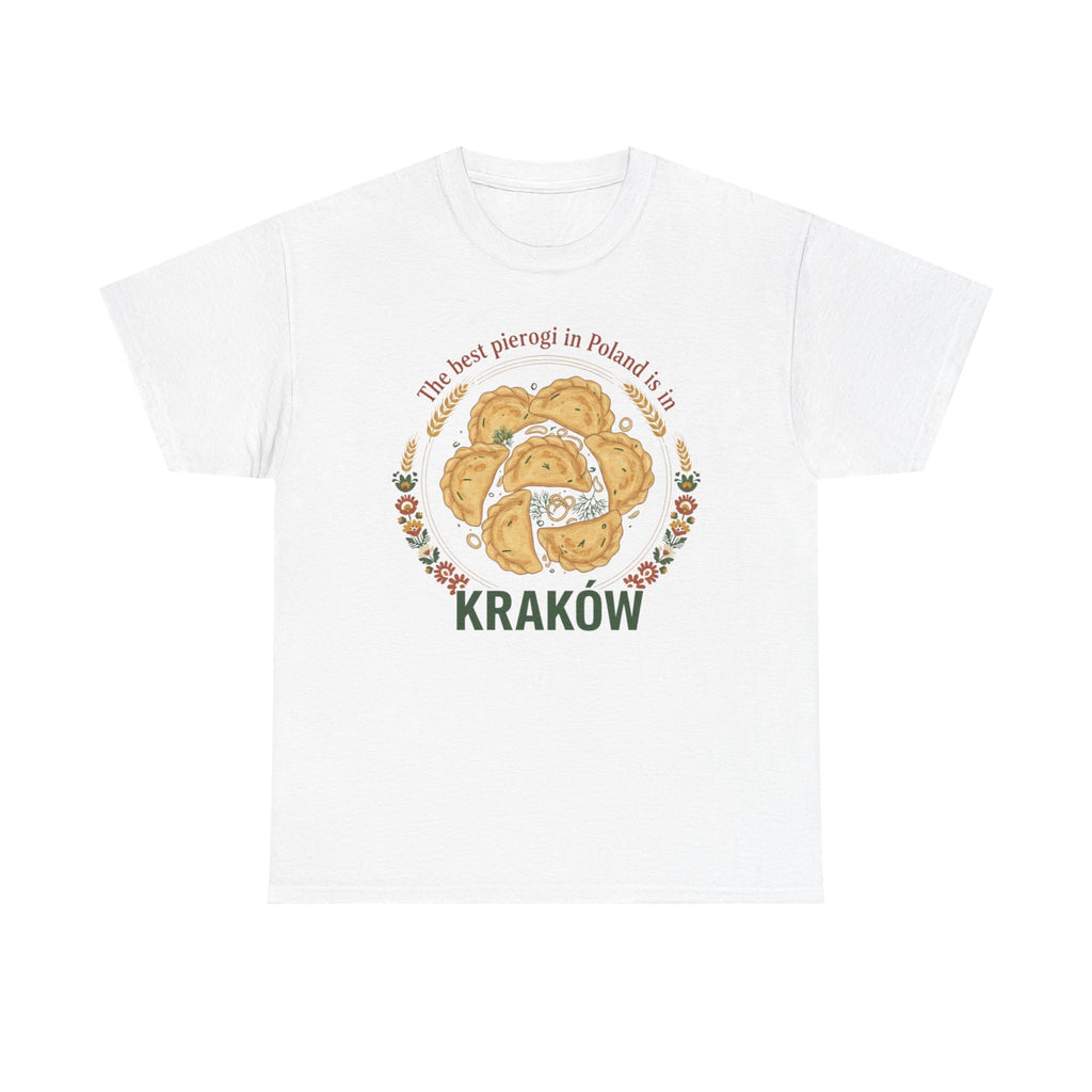 Kraków Pierogi Graphic Tee — "The best pierogi in Poland is in KRAKÓW" T-Shirt