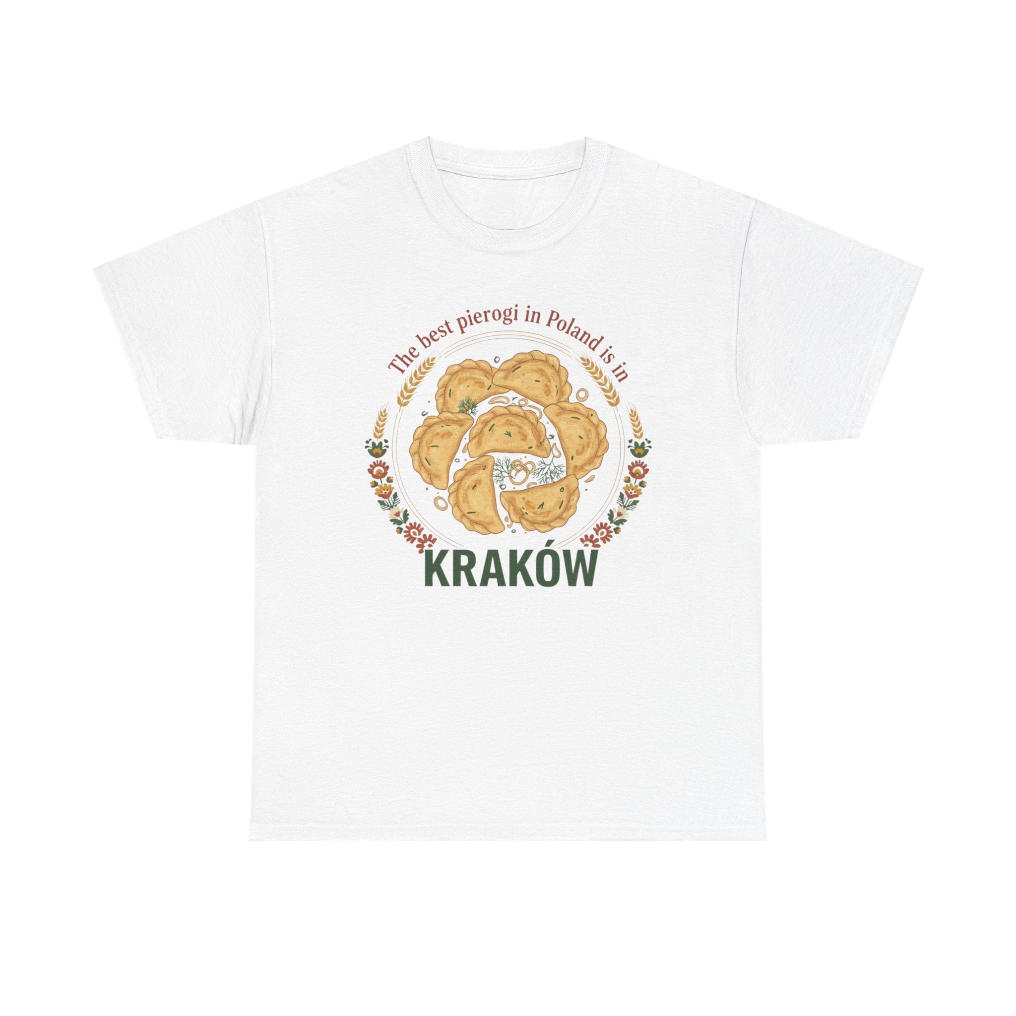 Kraków Pierogi Graphic Tee — "The best pierogi in Poland is in KRAKÓW" T-Shirt