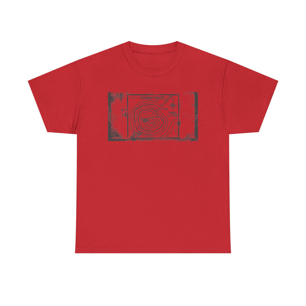 Retro Transit Route Adventure T-Shirt — Vintage Travel Map Graphic Tee