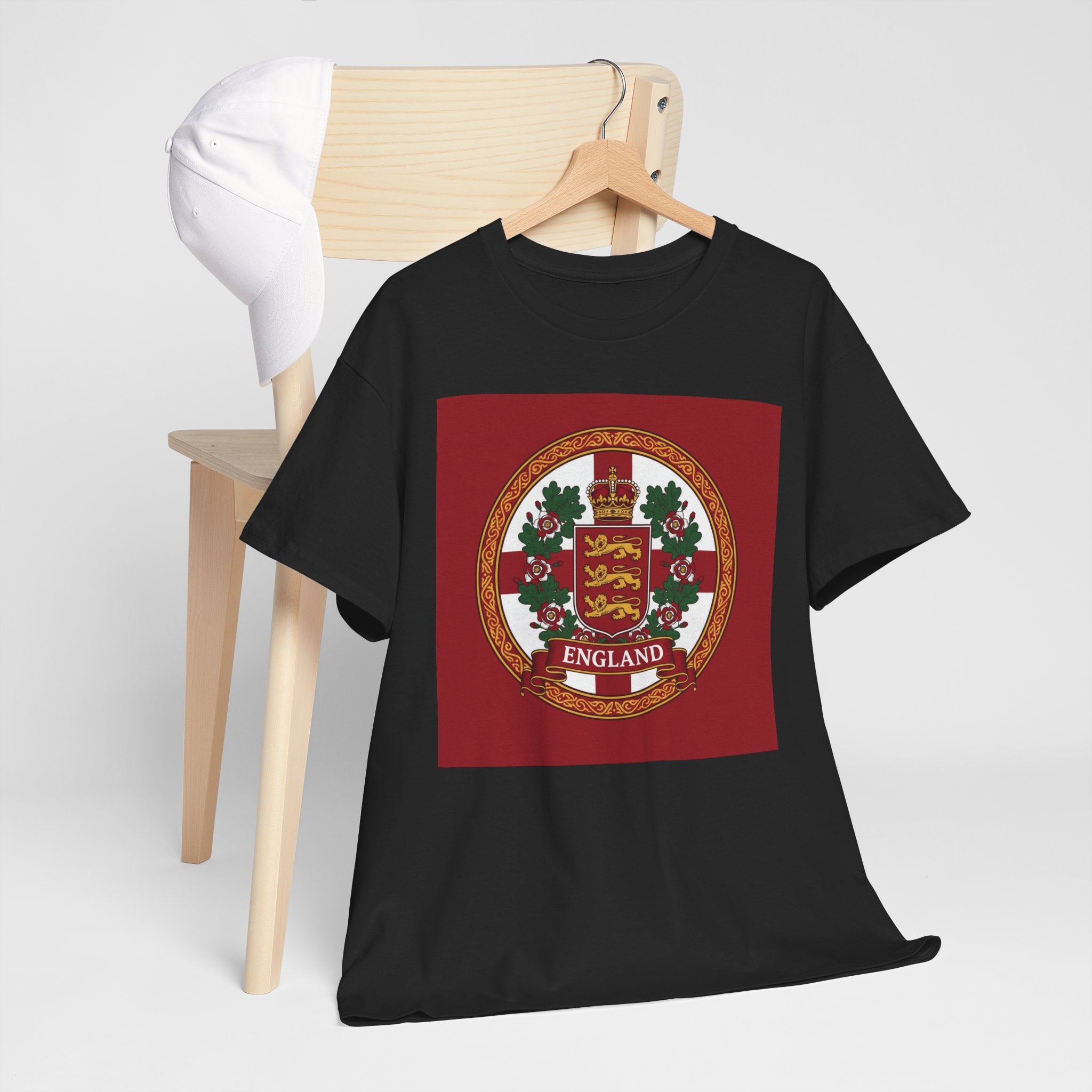 England Crest T-Shirt — Vintage Three Lions Football Tee