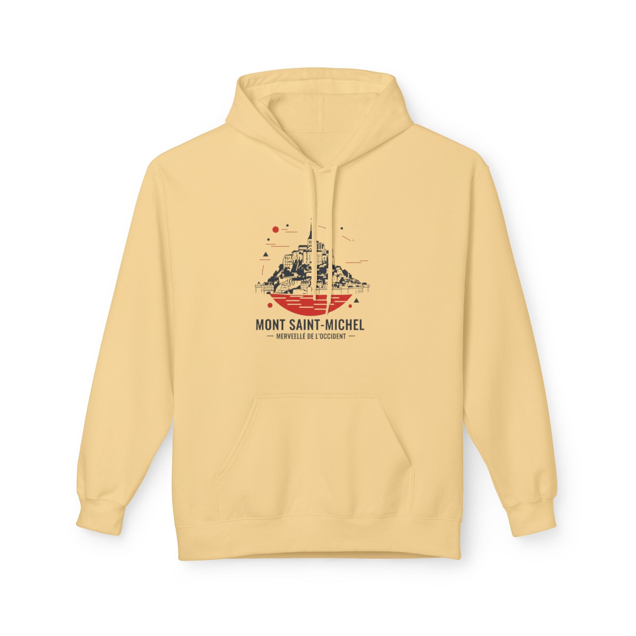 Mont Saint-Michel Graphic Hoodie — French Landmark Travel Sweatshirt