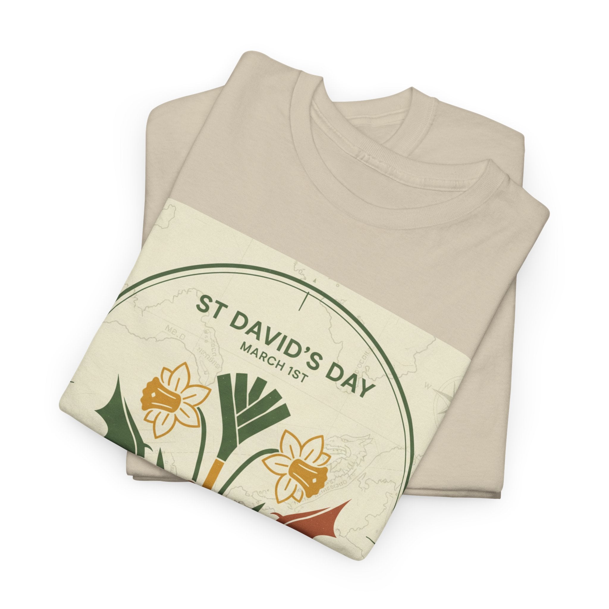 St. David's Day Floral Tee — Welsh Daffodil & Leek Celebration Shirt