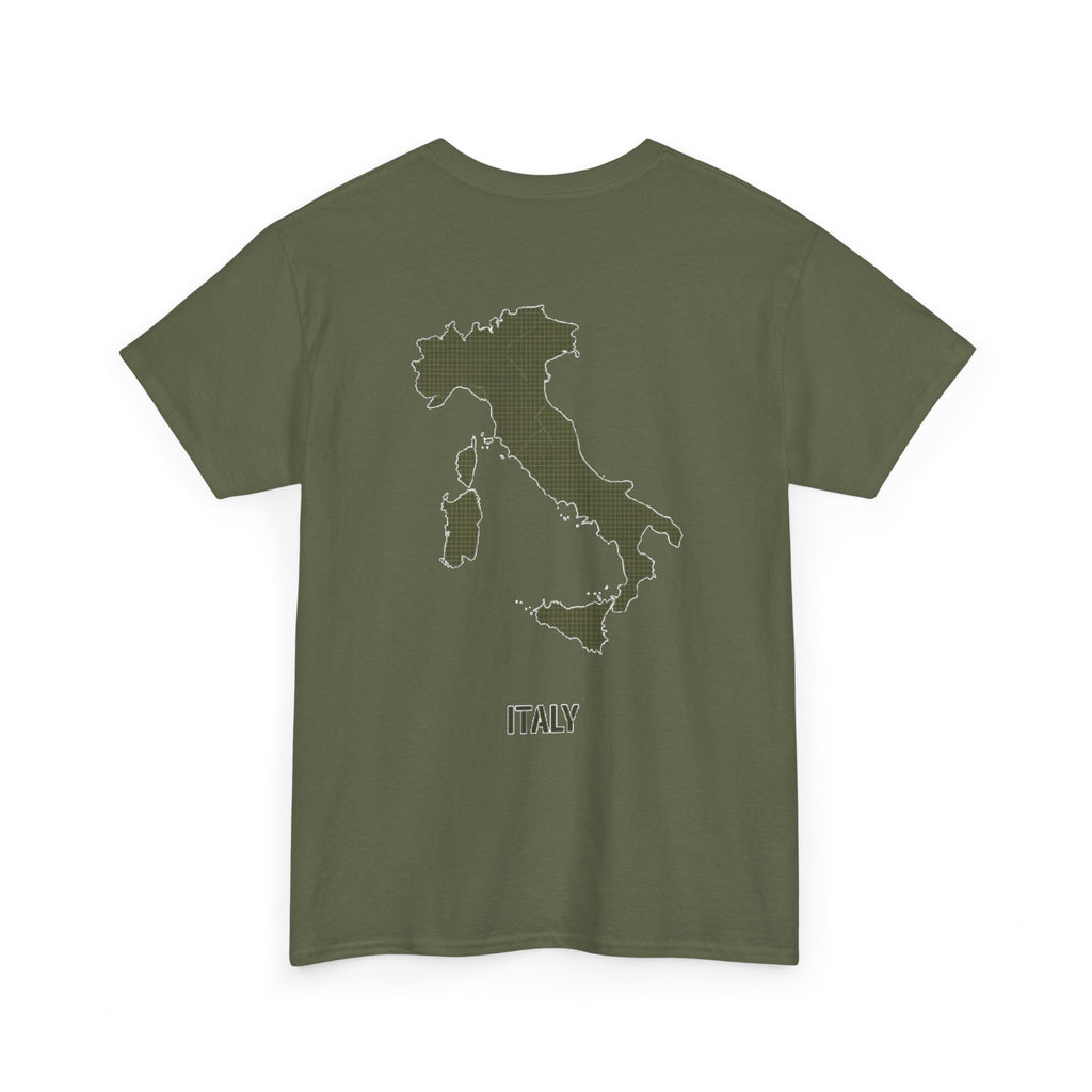 Italy Map Tee — GALLUS Logo Casual Cotton T-Shirt
