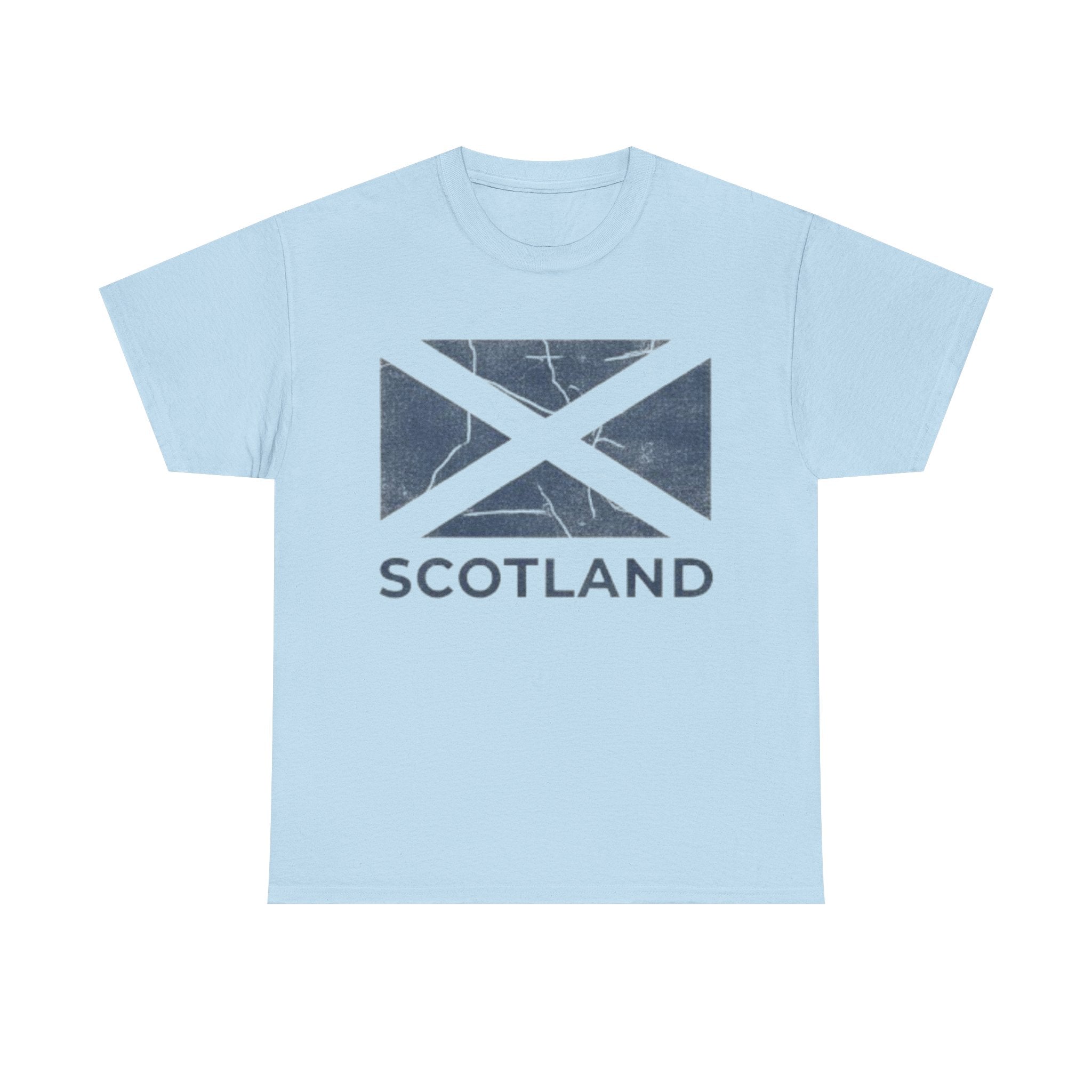 Scotland Flag T‑Shirt — Distressed Saltire Tee