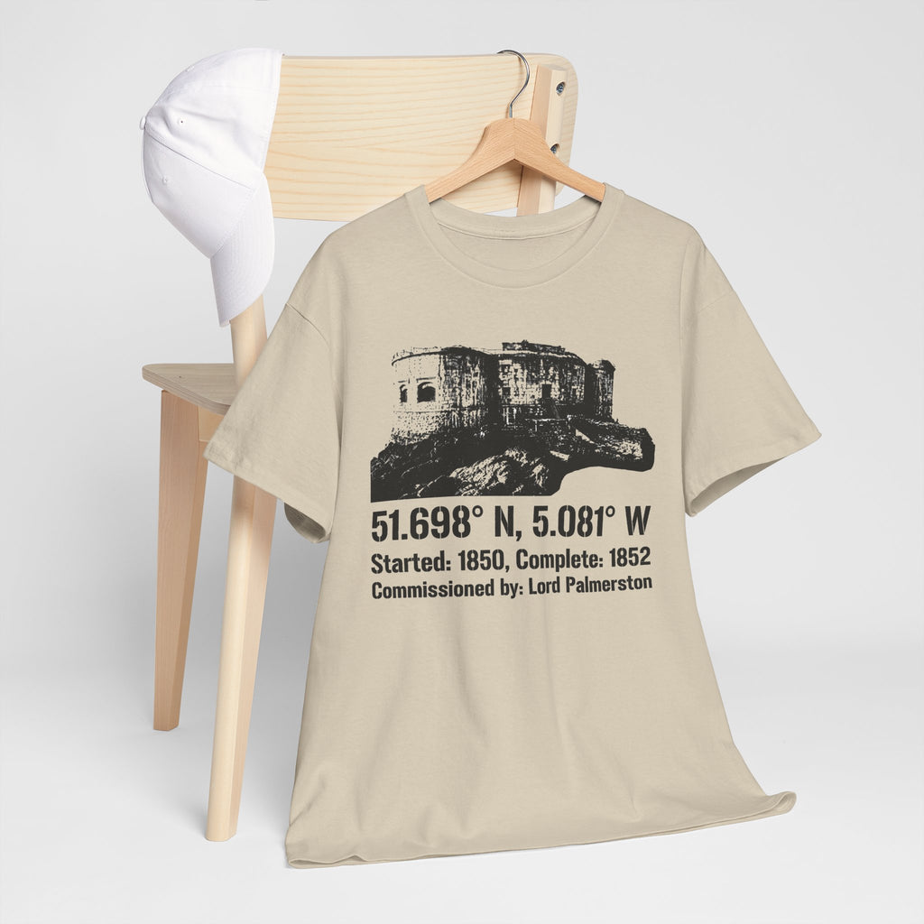 Stack Rock Fort T‑Shirt — Coastal Landmark Graphic Tee