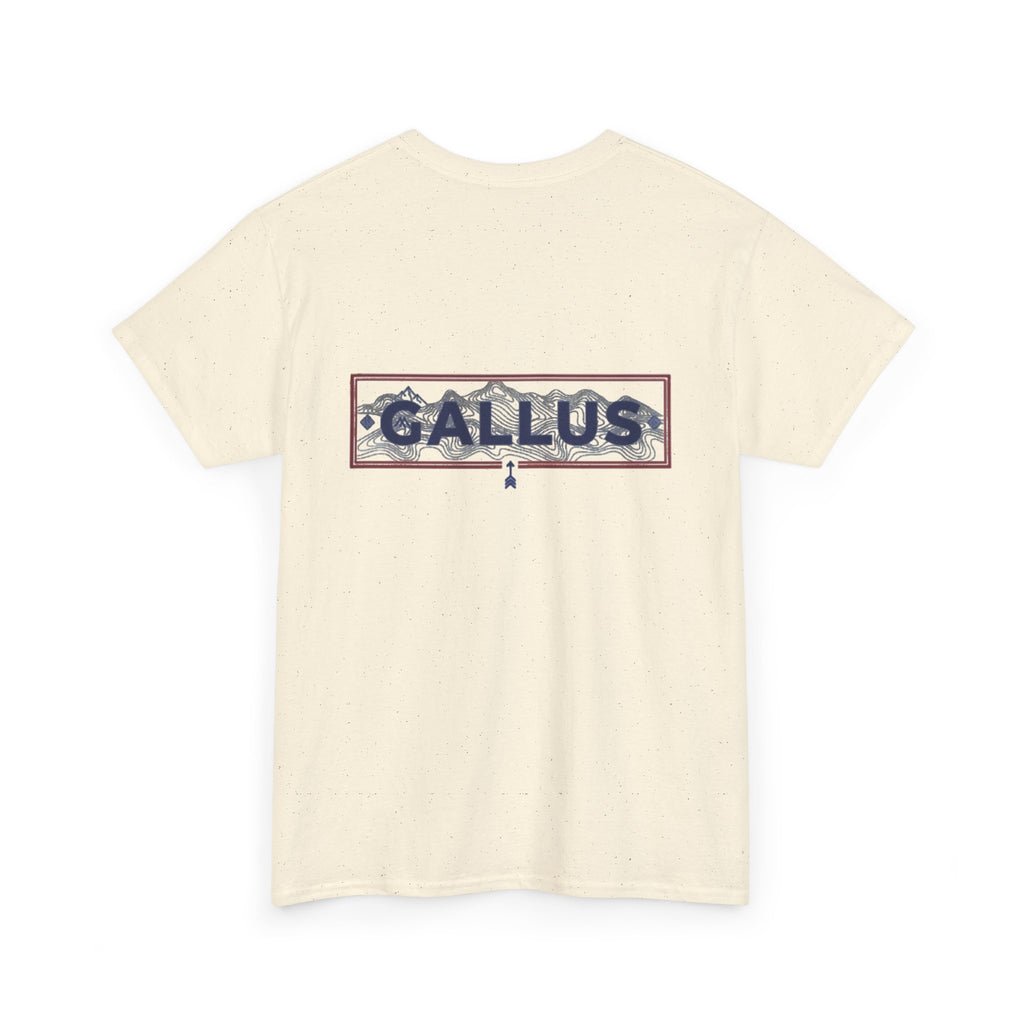 Gallus Logo T-Shirt — Minimal Retro Chest & Back Graphic Tee