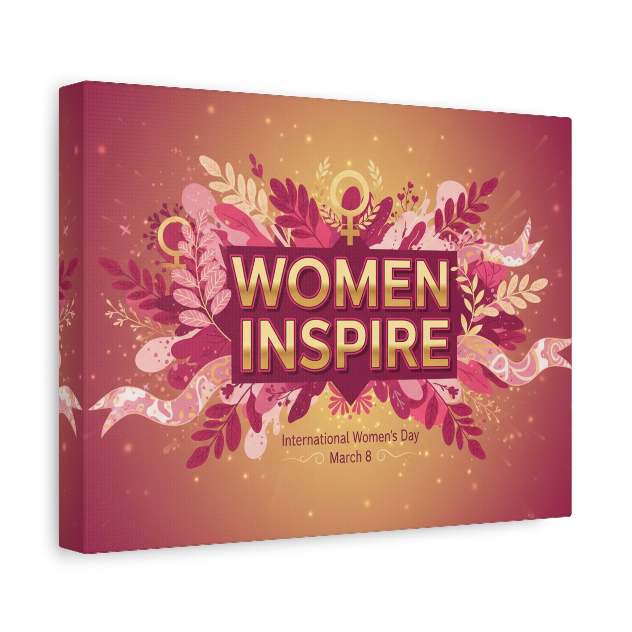 Women Inspire Canvas Wall Art — International Women’s Day Tribute (Matte Stretched)