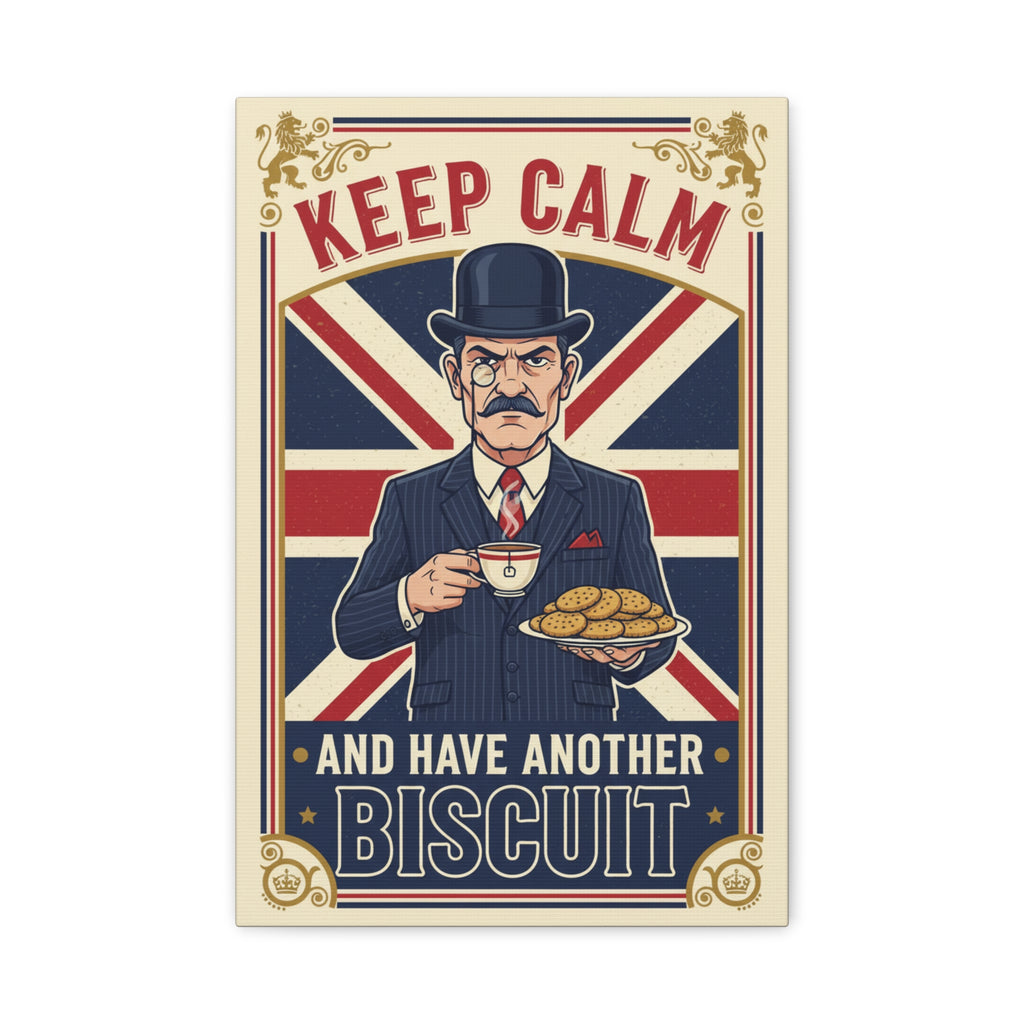 Keep Calm and Have Another Biscuit Canvas Wall Art