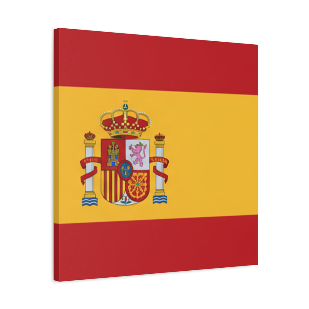 Spanish Flag Matte Canvas Print — Stretched Wall Art (1.25")