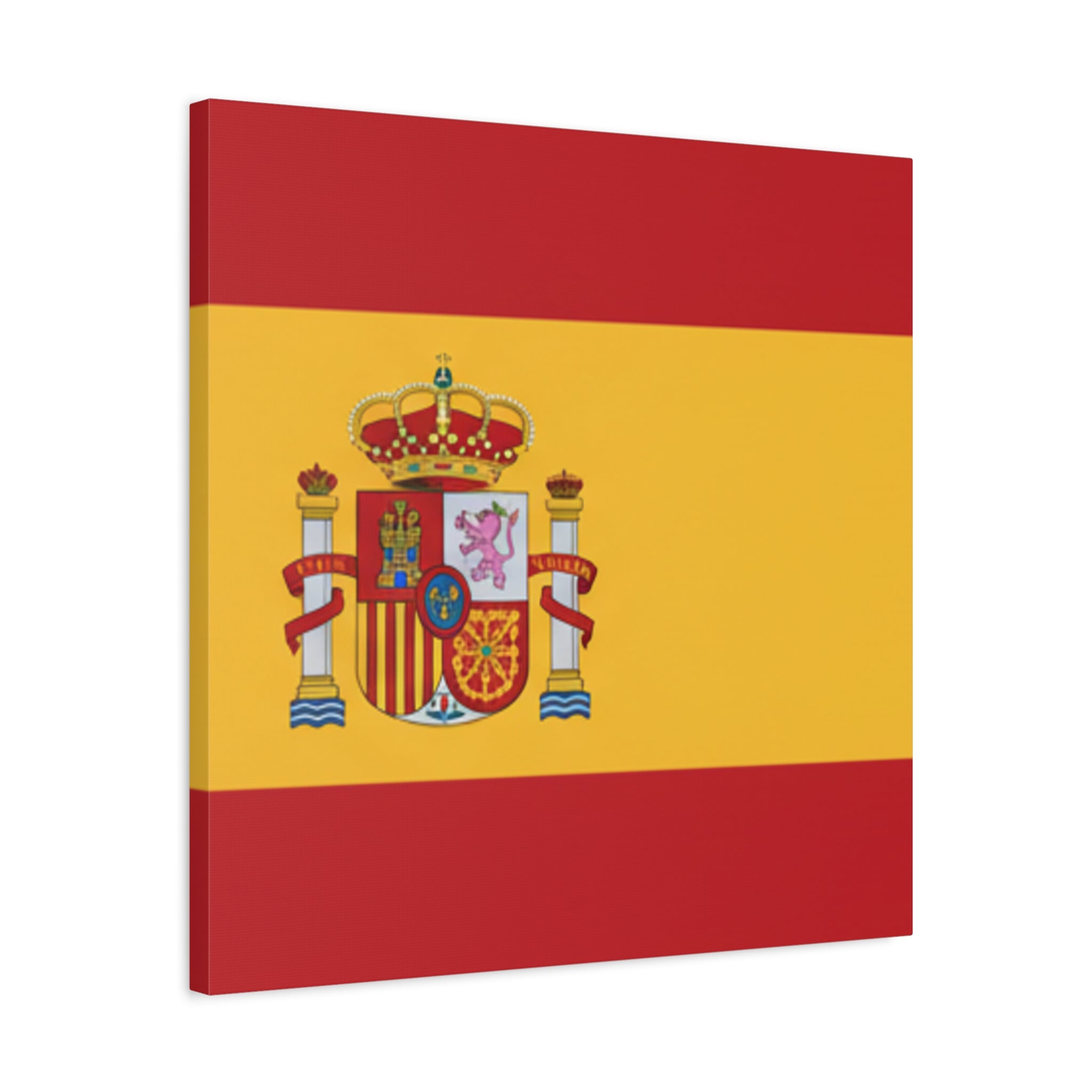 Spanish Flag Matte Canvas Print — Stretched Wall Art (1.25")
