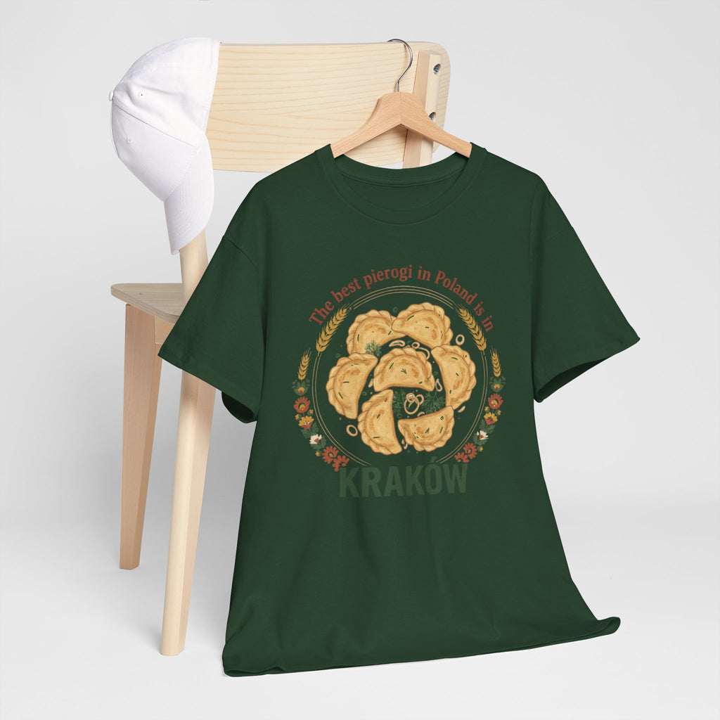 Kraków Pierogi Graphic Tee — "The best pierogi in Poland is in KRAKÓW" T-Shirt