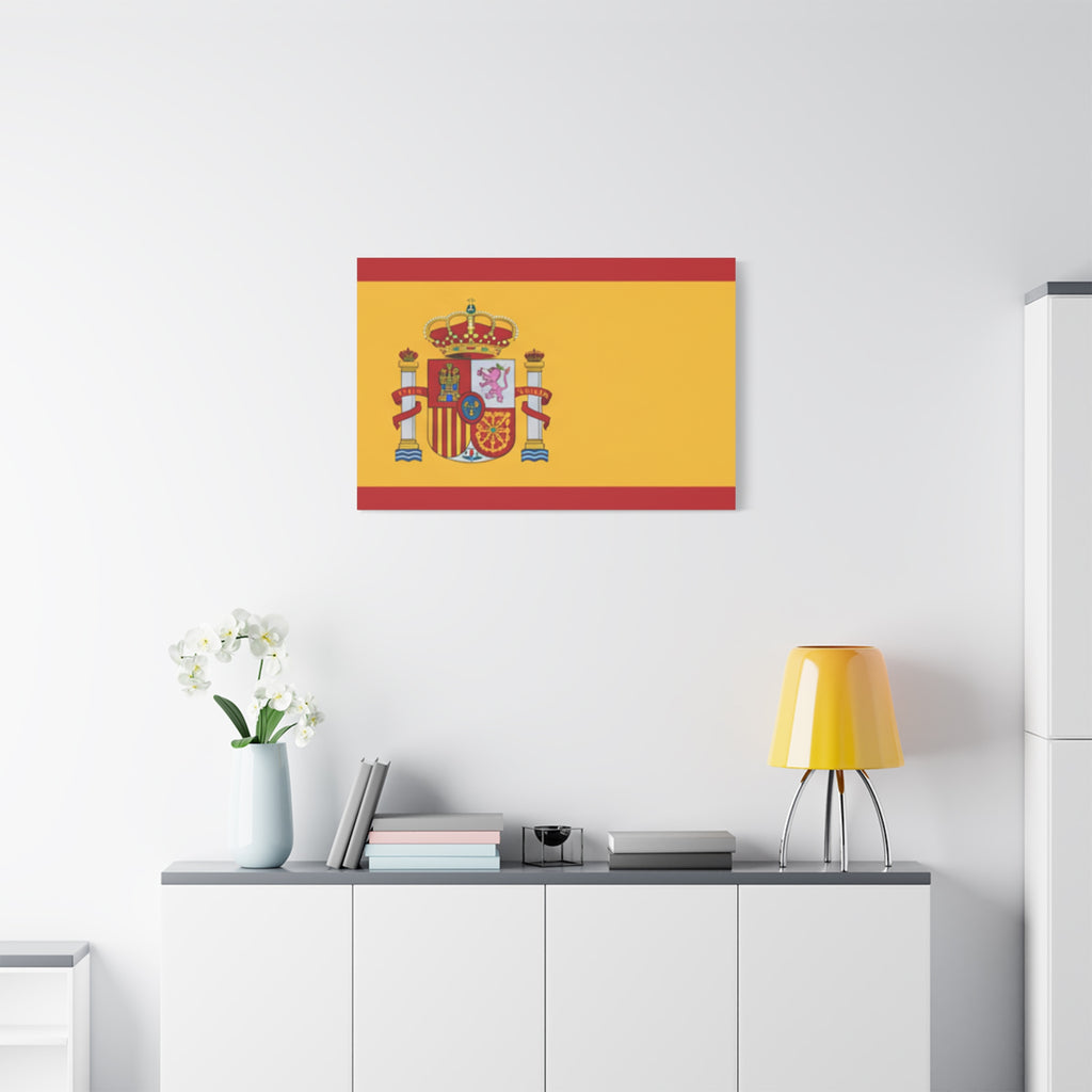 Spanish Flag Matte Canvas Print — Stretched Wall Art (1.25")
