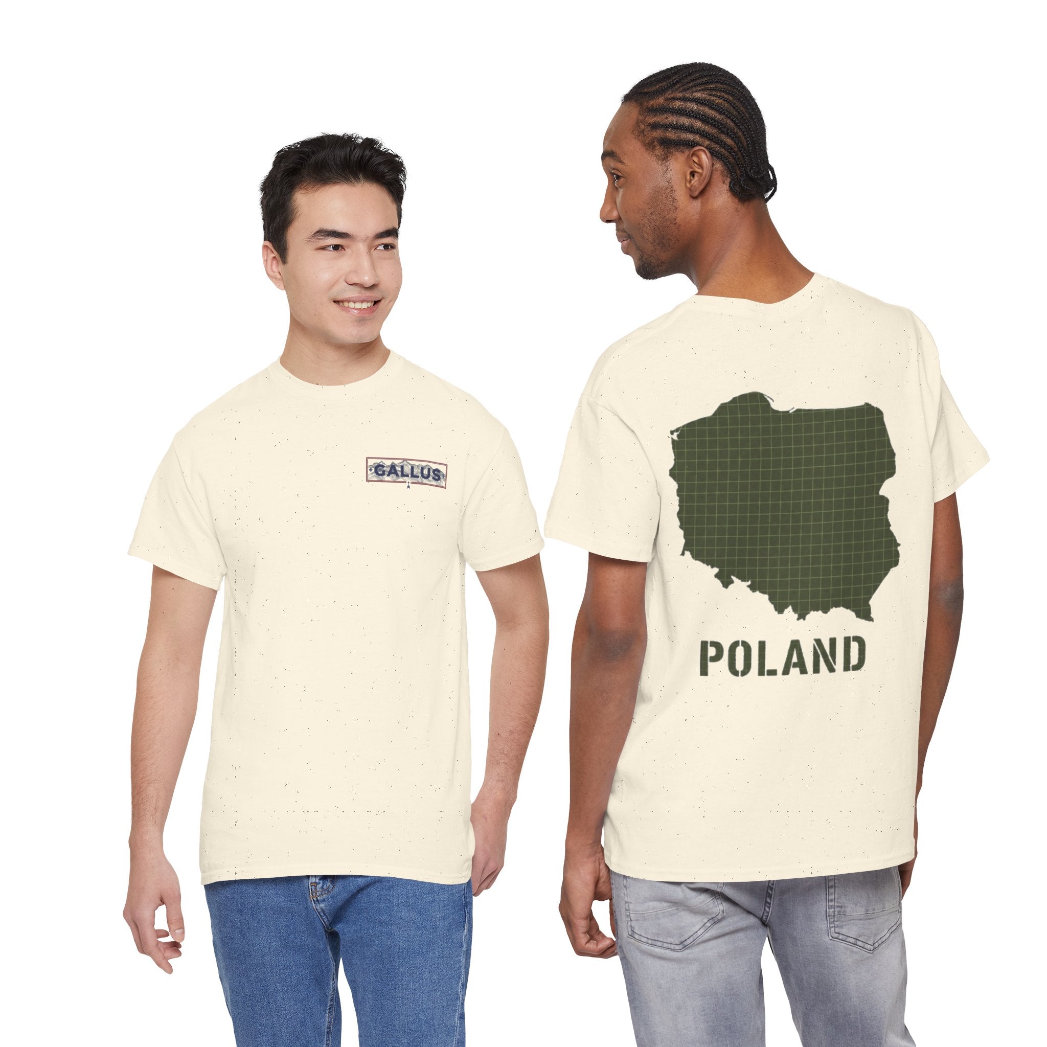 Poland Map Tee — Military Grid Map Graphic T-Shirt