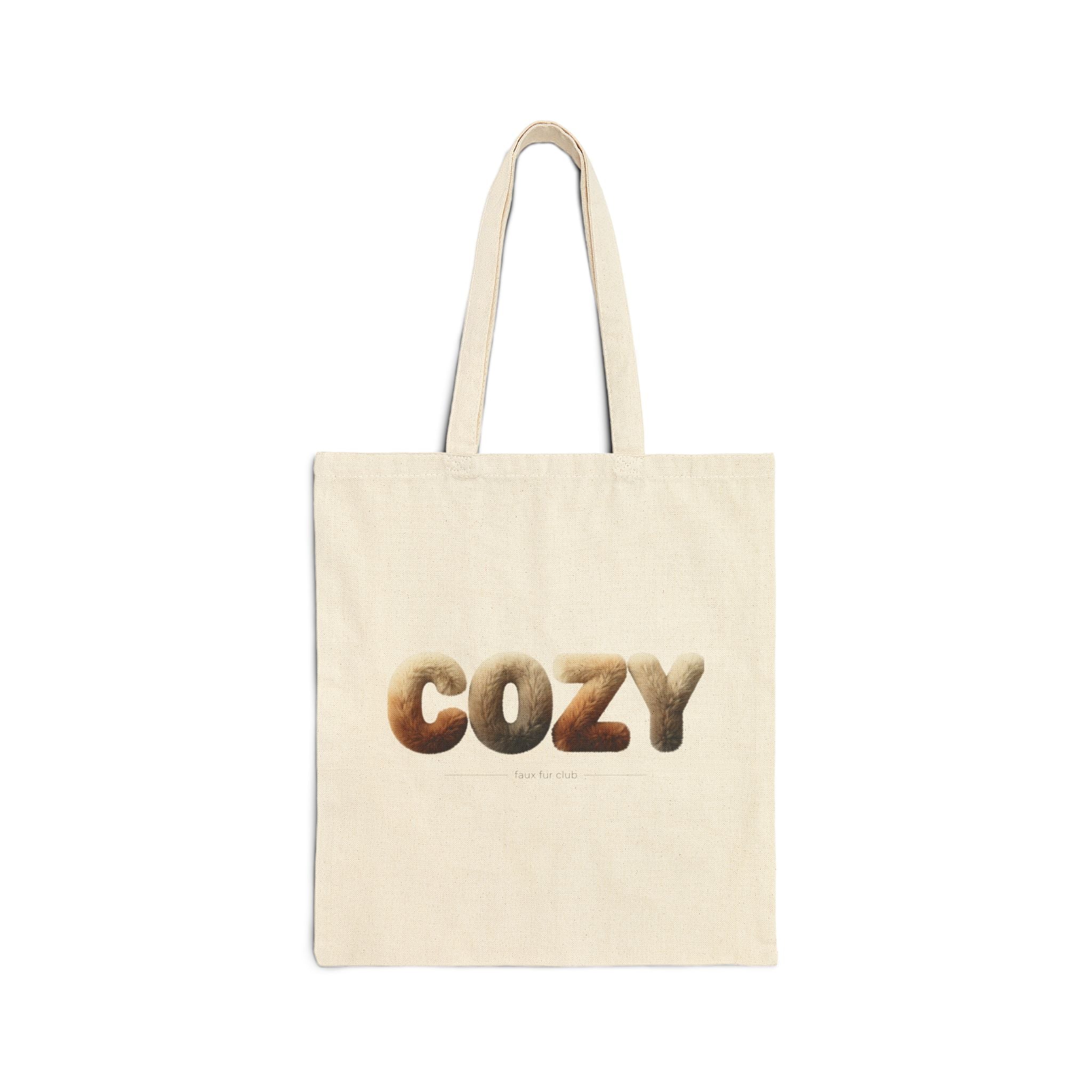 Cozy Faux-Fur Texture Tote | faux fur print, cozy texture design