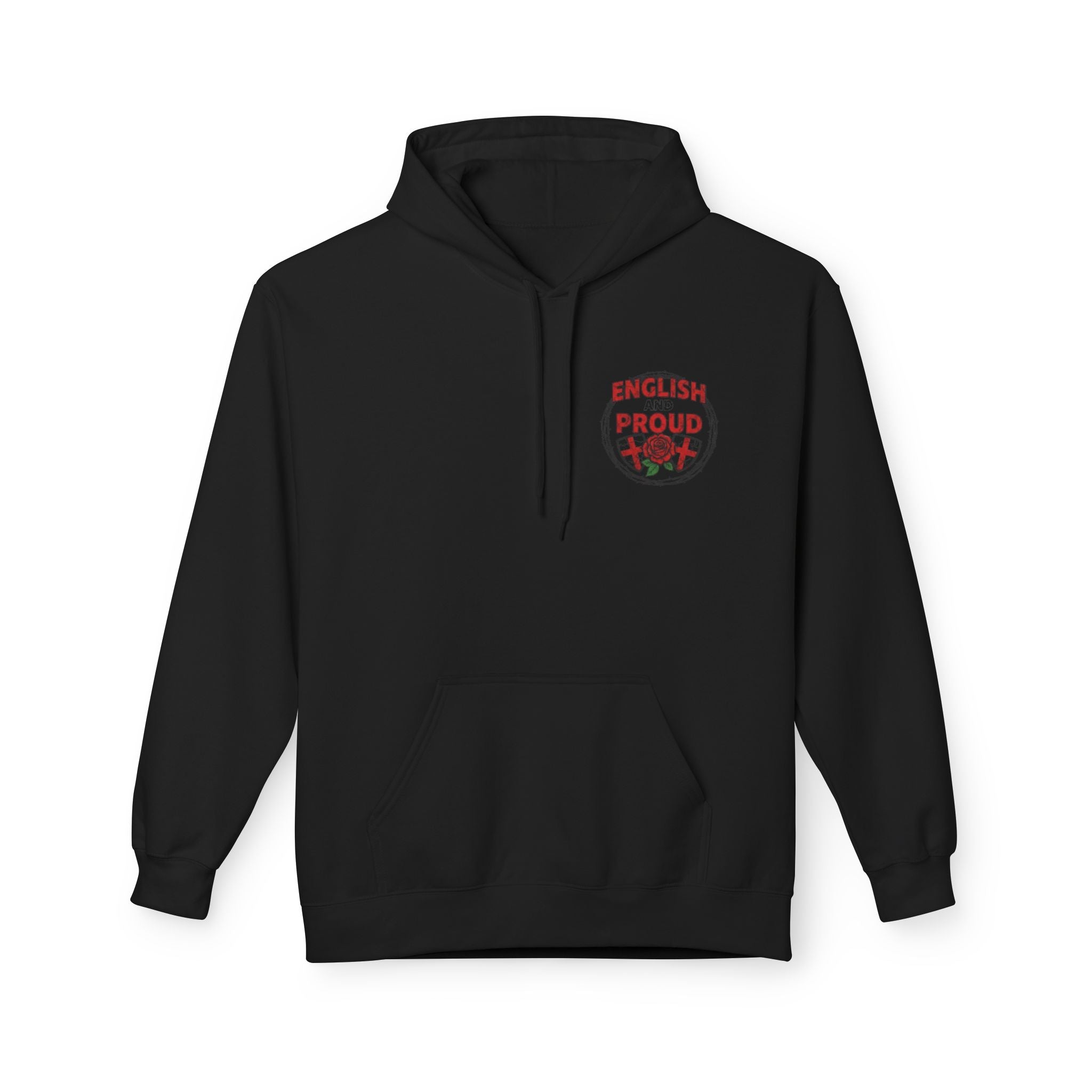 England Rose Hoodie – Vintage Floral Emblem Pullover