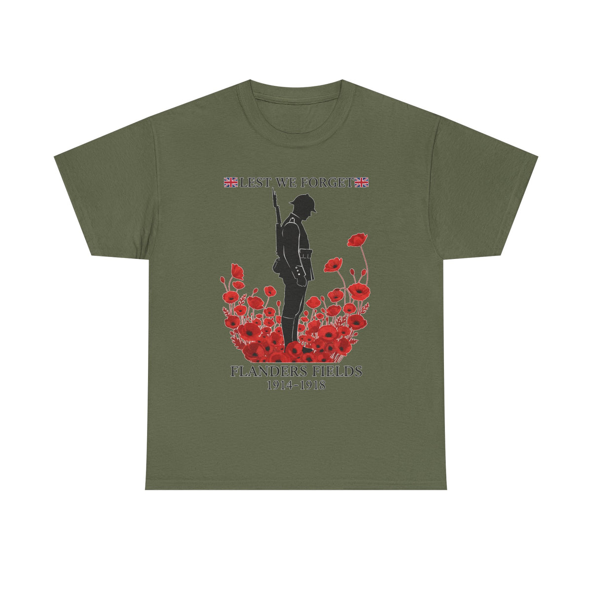 Flanders Fields 1914–1918 T-Shirt — WW1 Remembrance Tee — product image 7