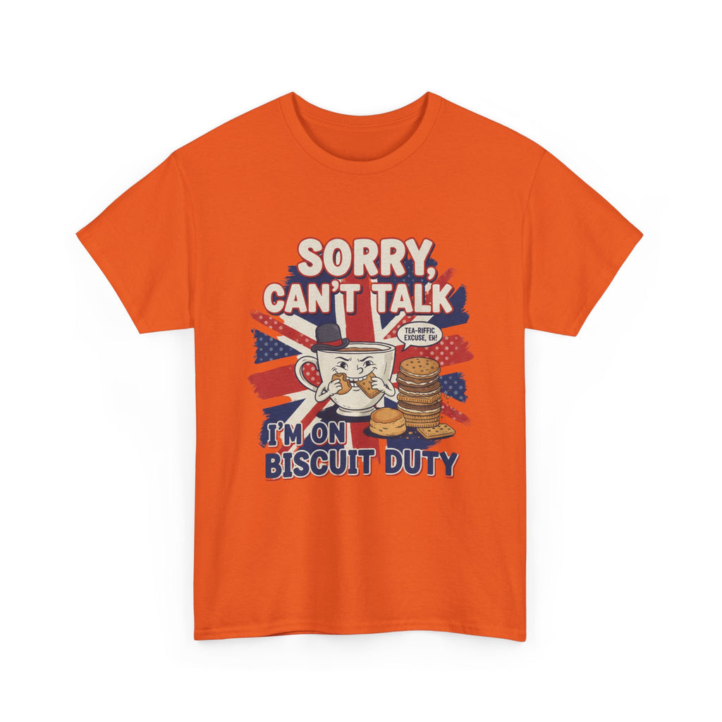 Biscuit Duty T‑Shirt - "Sorry Can't Talk, I'm On Biscuit Duty" British Tea & Biscuit Graphic Tee