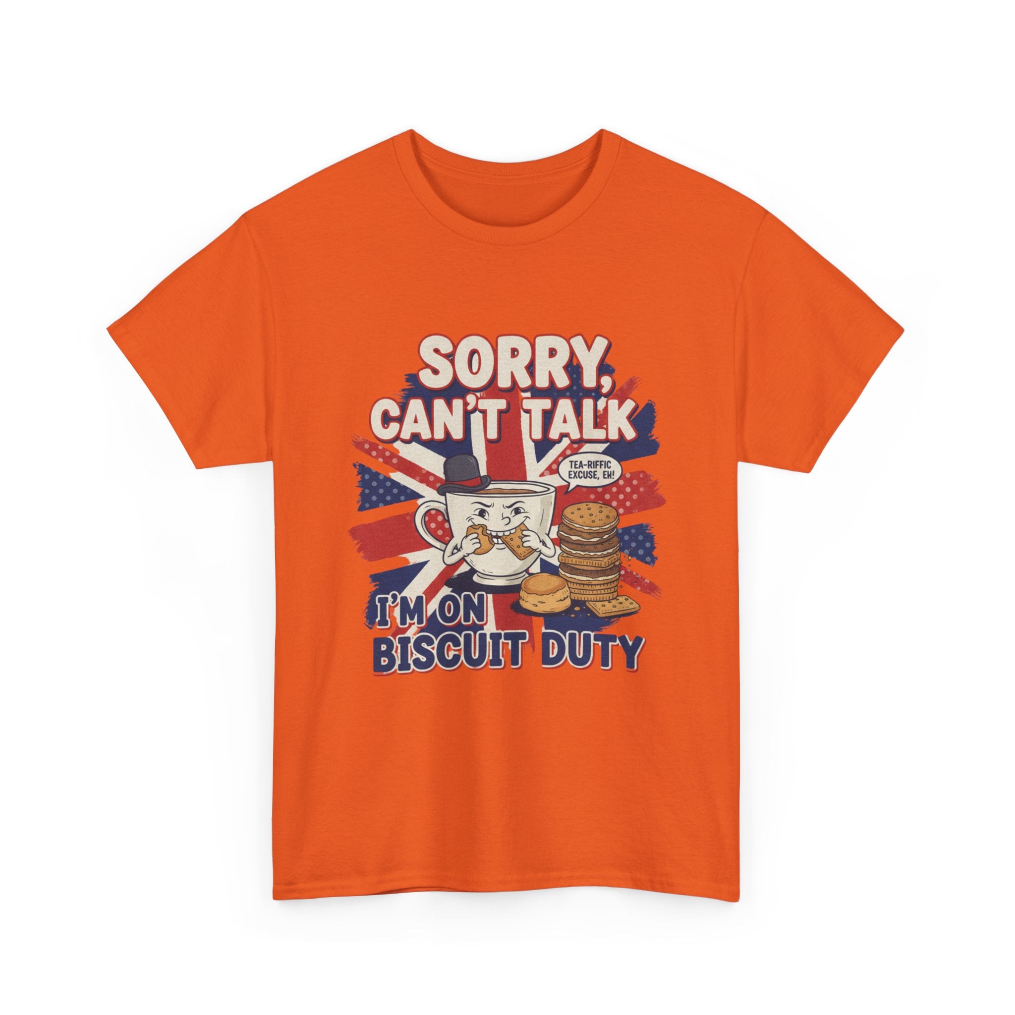 Biscuit Duty T‑Shirt - "Sorry Can't Talk, I'm On Biscuit Duty" British Tea & Biscuit Graphic Tee