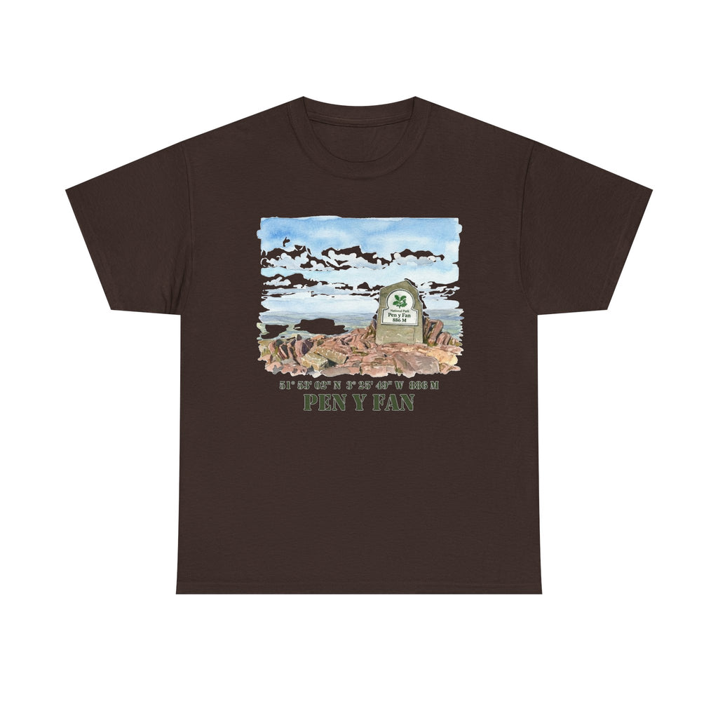 Pen y Fan Landscape T‑Shirt — Wales Mountain Hiking Souvenir Tee
