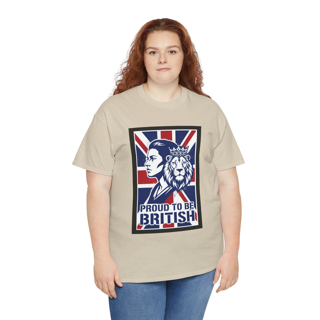 Proud to Be British T-Shirt – Union Jack Lion Graphic Tee