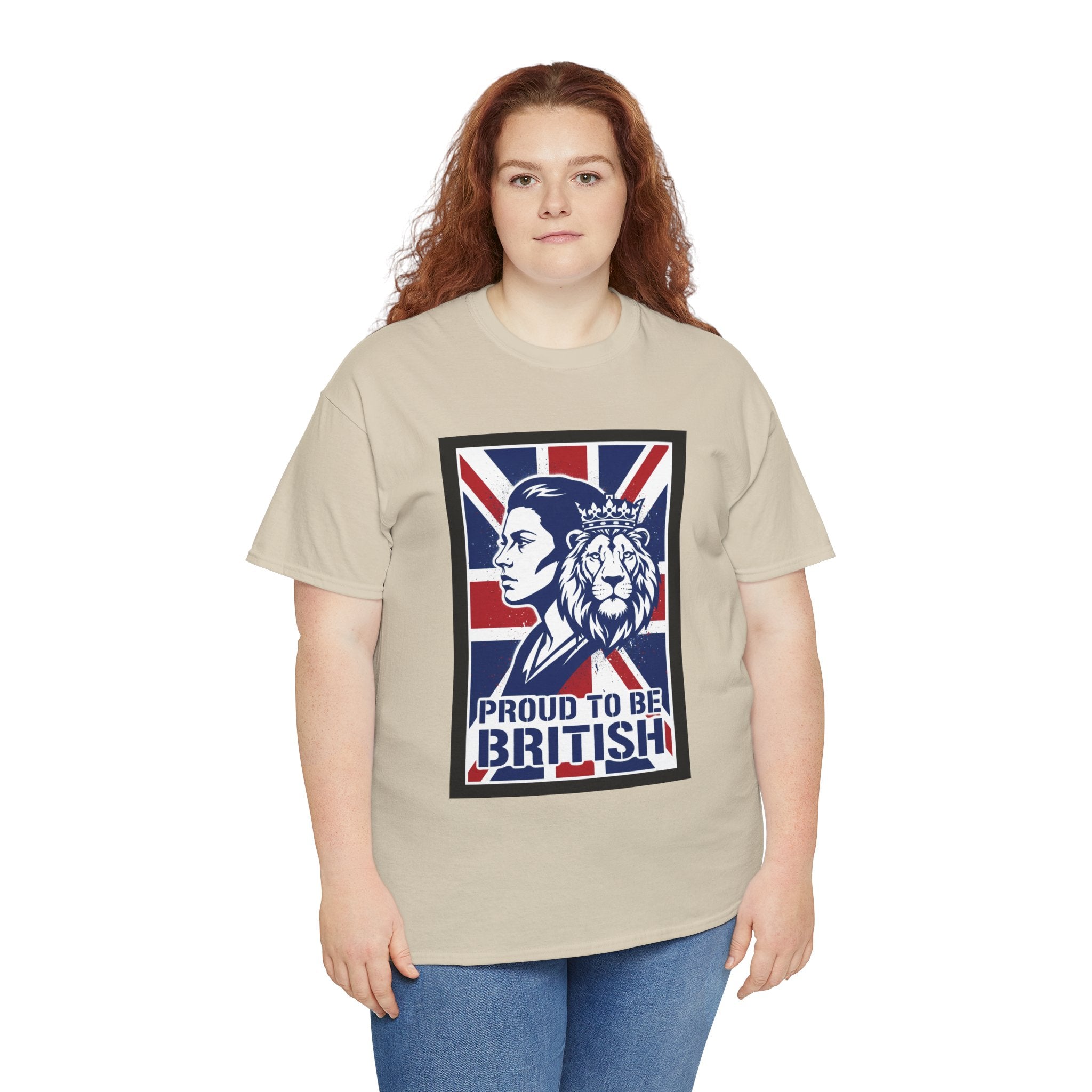 Proud to Be British T-Shirt – Union Jack Lion Graphic Tee