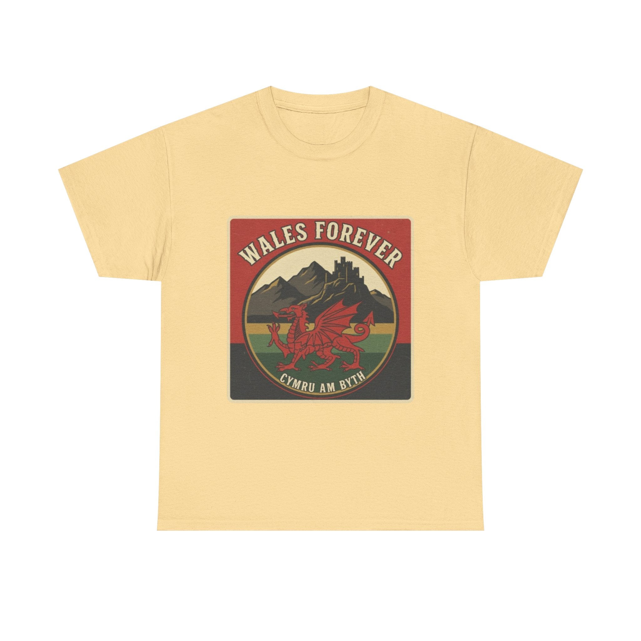 Wales Forever T-Shirt — Vintage Welsh Dragon Crest Tee