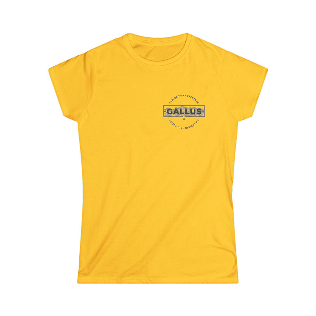 Gallus Minimalist Women's Tee — Small Chest Logo Casual Shirt