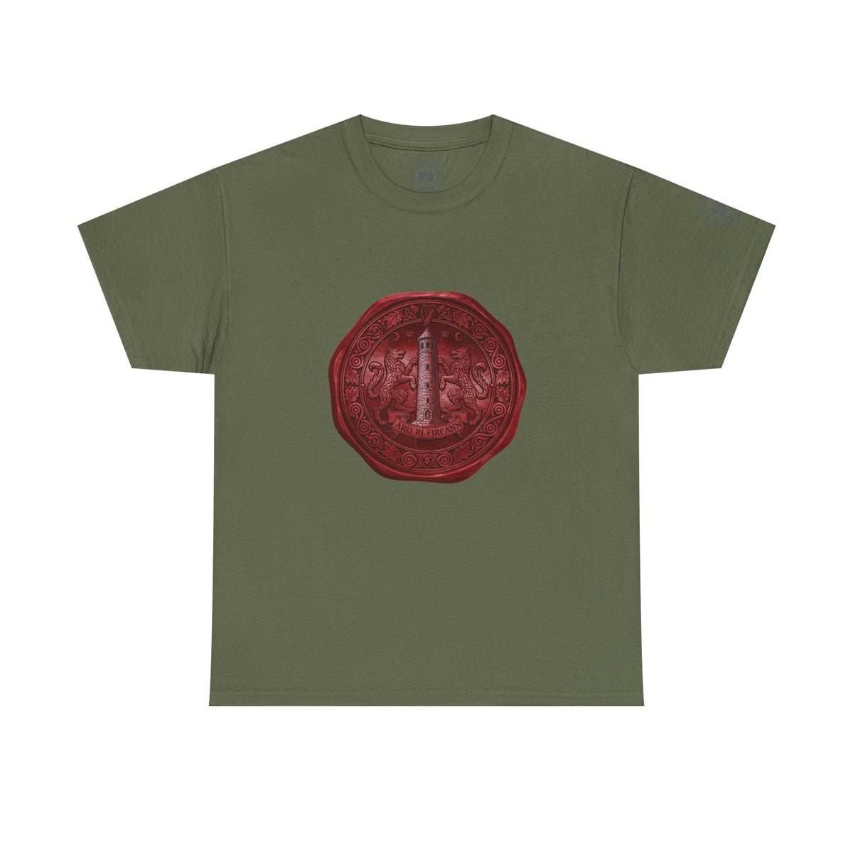 Vintage Wax Seal T-Shirt — Red Embossed Emblem Graphic Tee — product image 7