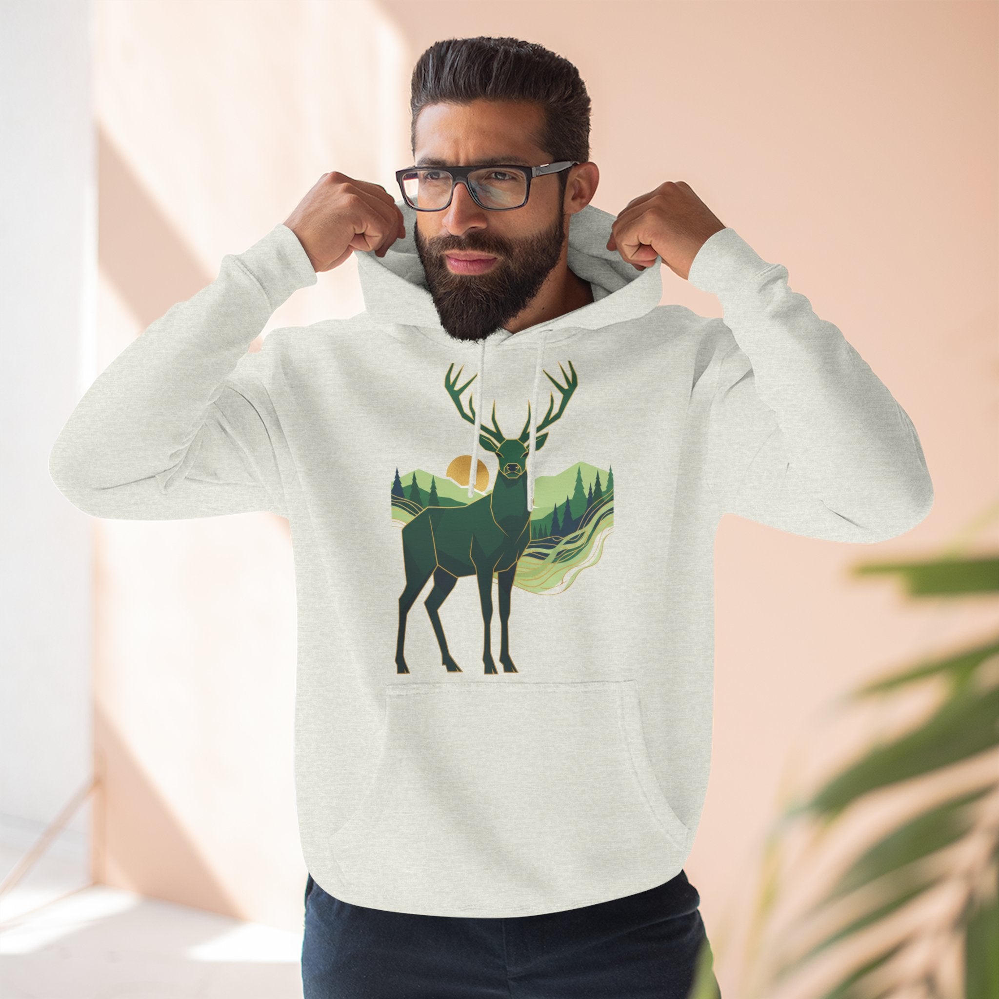 Highland Stag Heritage Hoodie — British Countryside Graphic